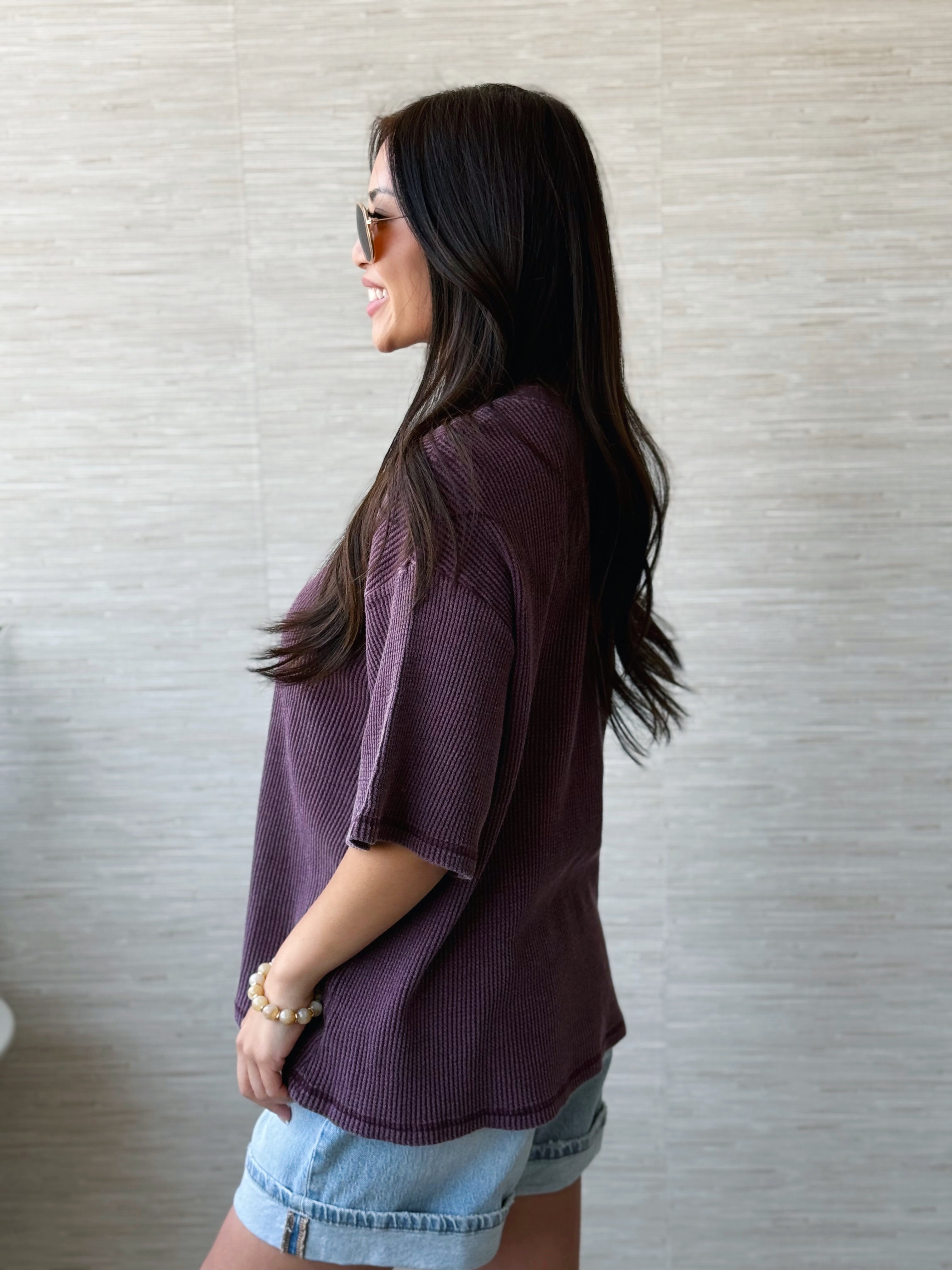 Della Tee - DARK CHERRY - willows clothing S/S SHIRT