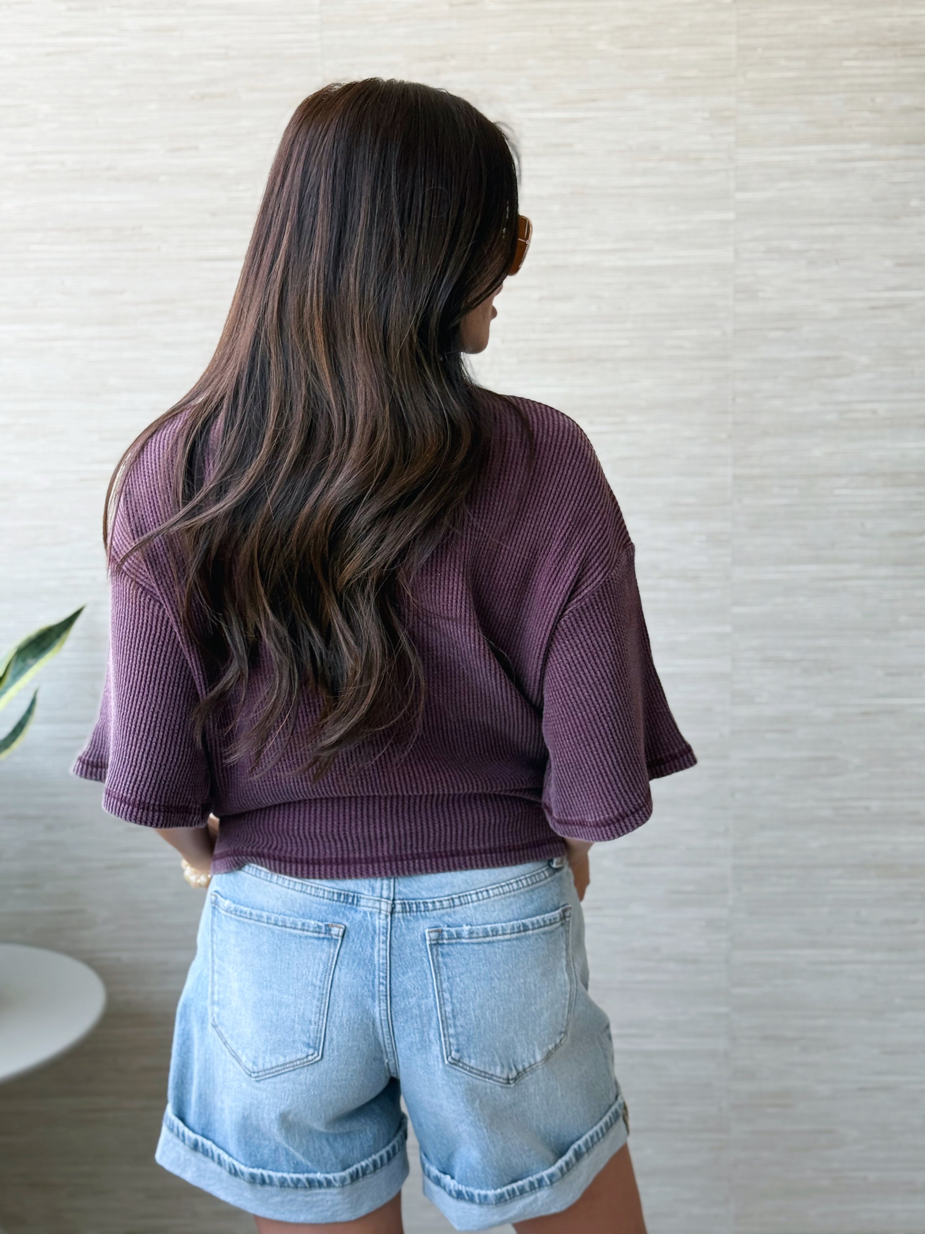 Della Tee - DARK CHERRY - willows clothing S/S SHIRT
