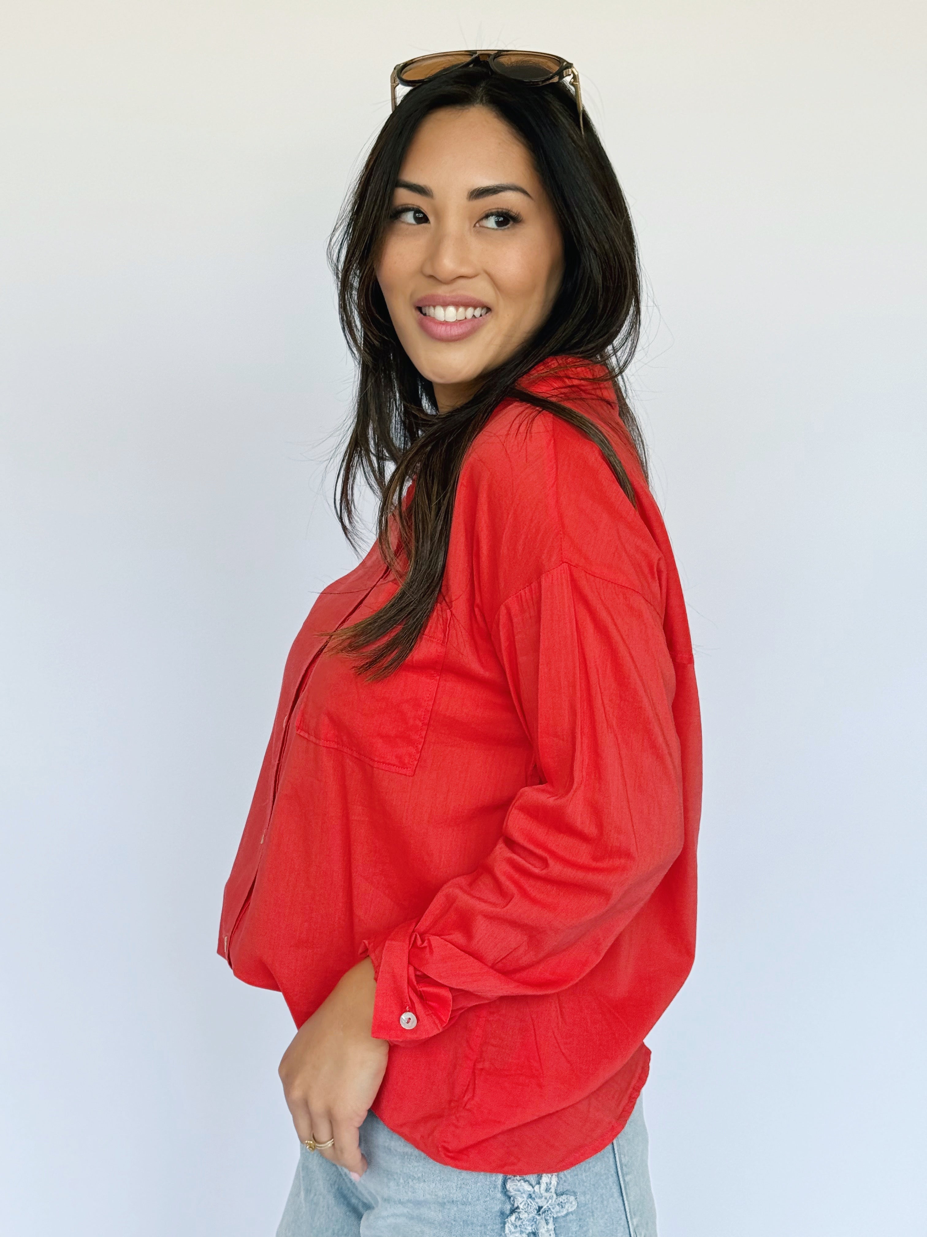 Dez Shirt - LAVA - willows clothing BLOUSE