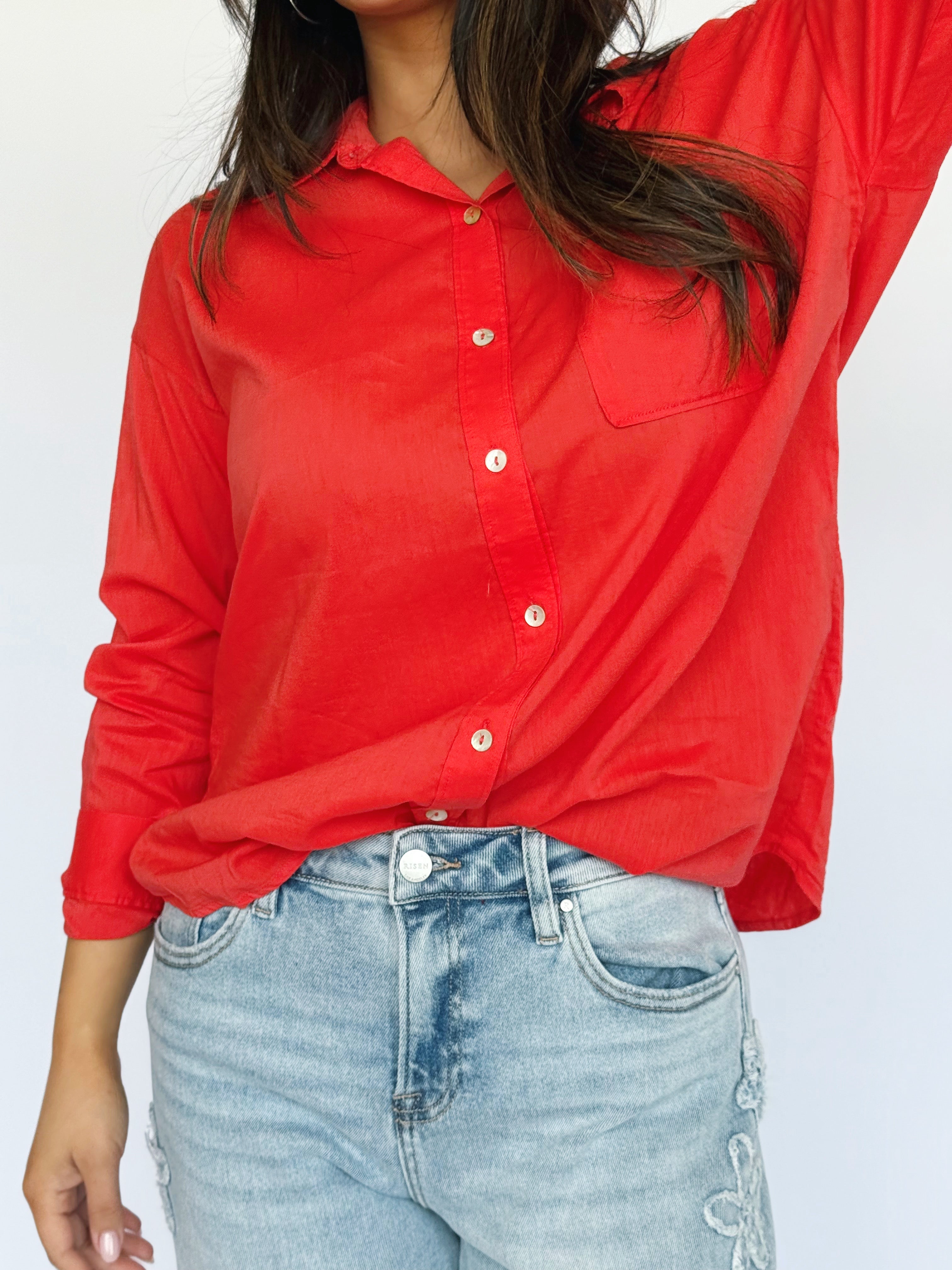 Dez Shirt - LAVA - willows clothing BLOUSE