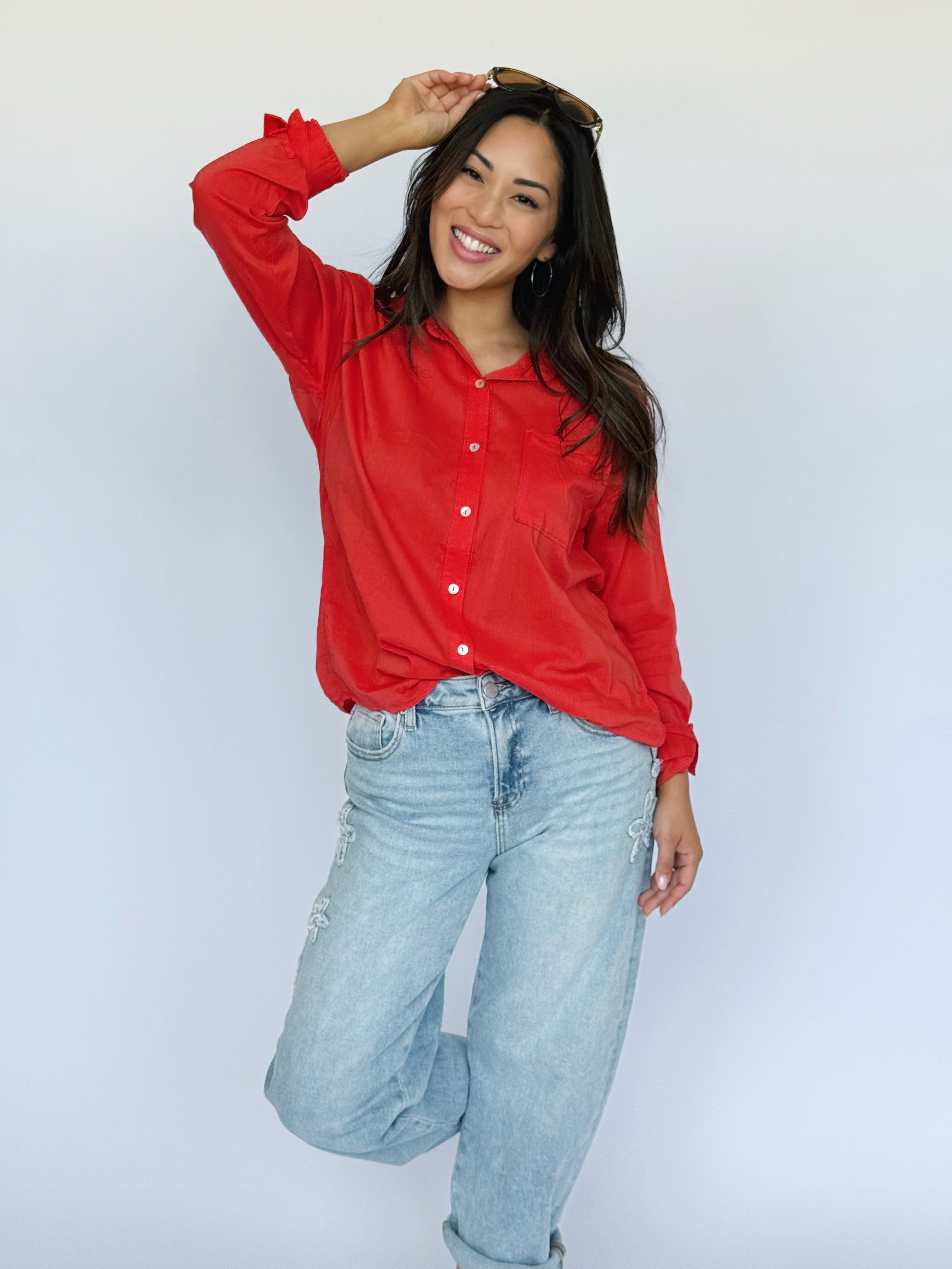 Dez Shirt - LAVA - willows clothing BLOUSE