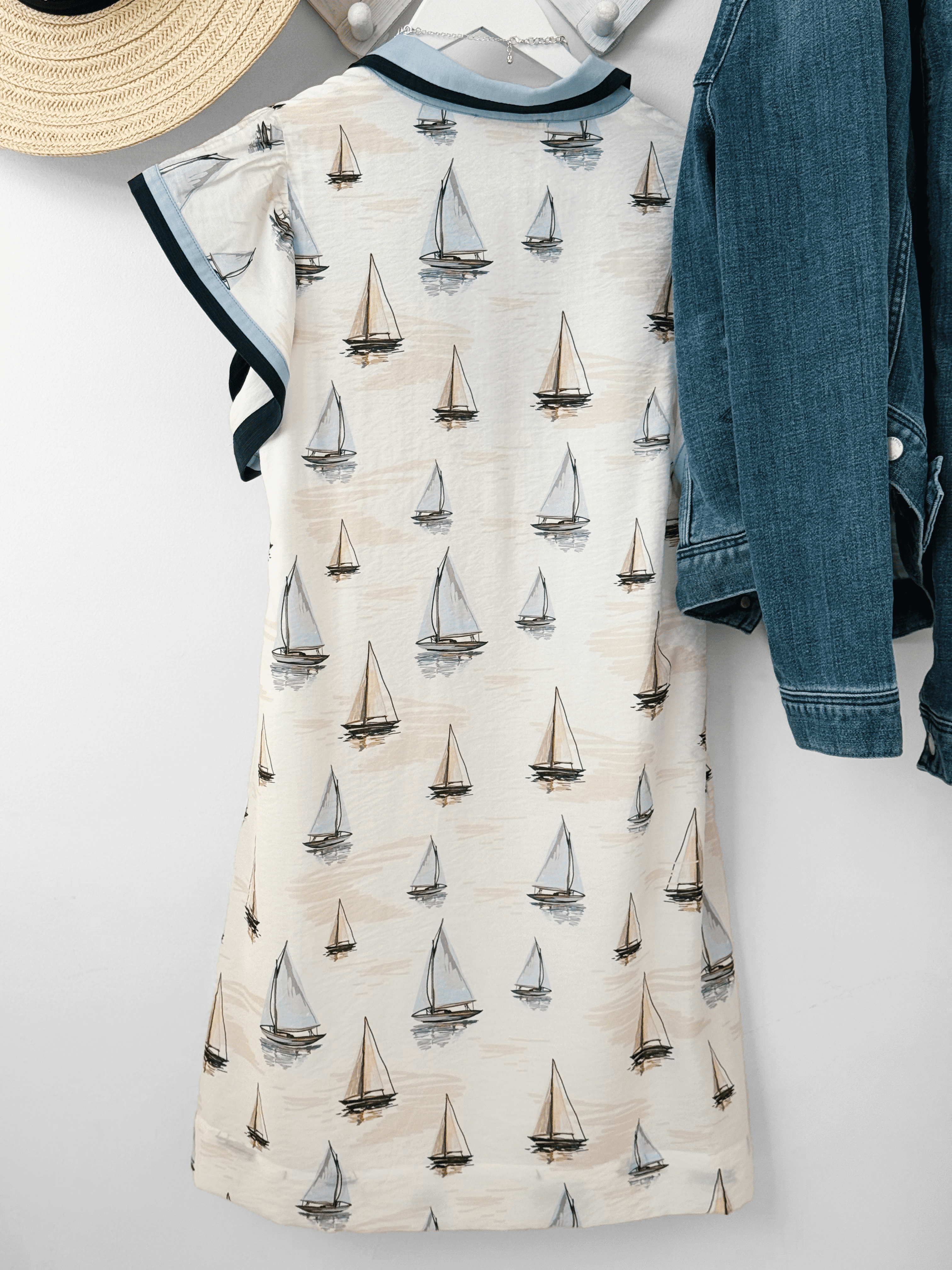 Dockside Mini Dress - CREAM - willows clothing SHORT DRESS