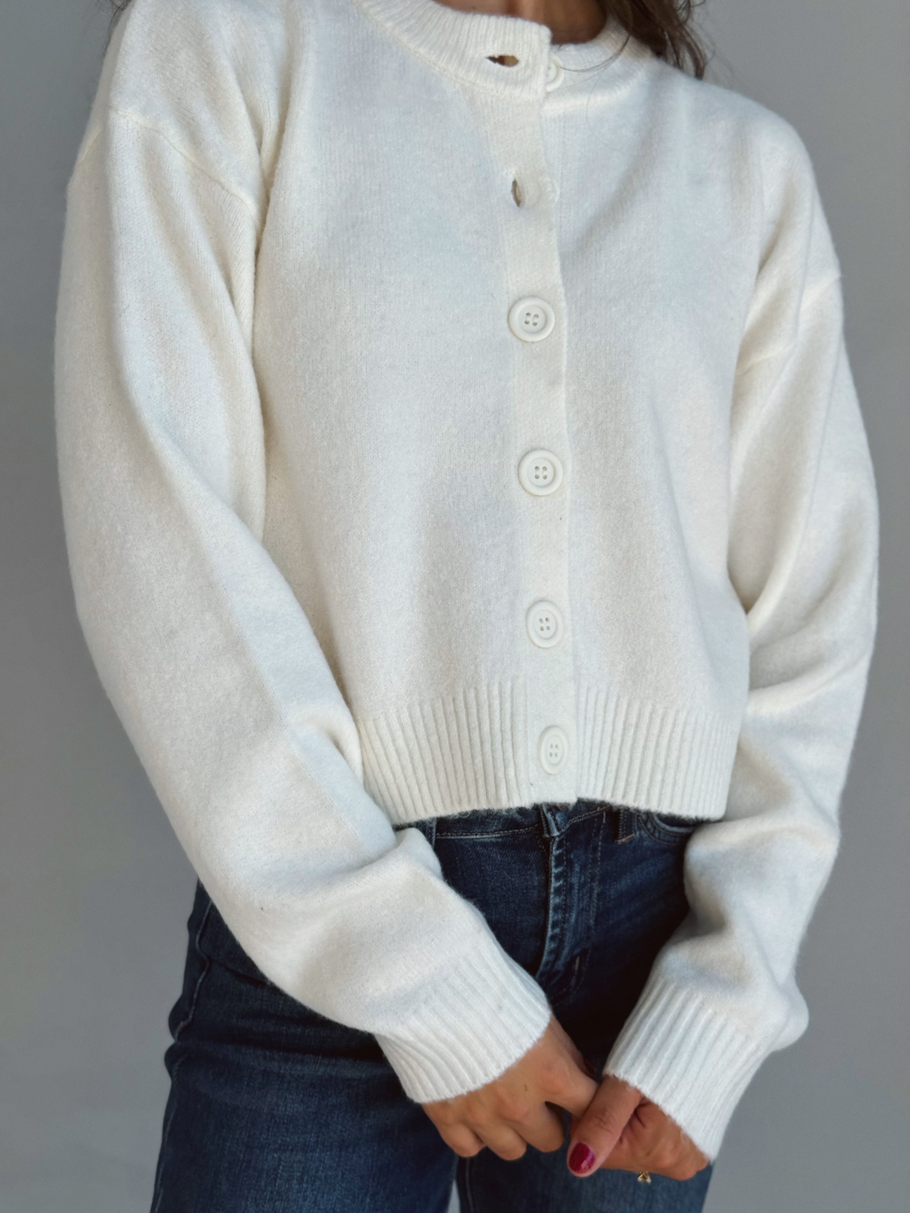 Dragonfly Inn Cardigan - IVORY - willows clothing Cardigan