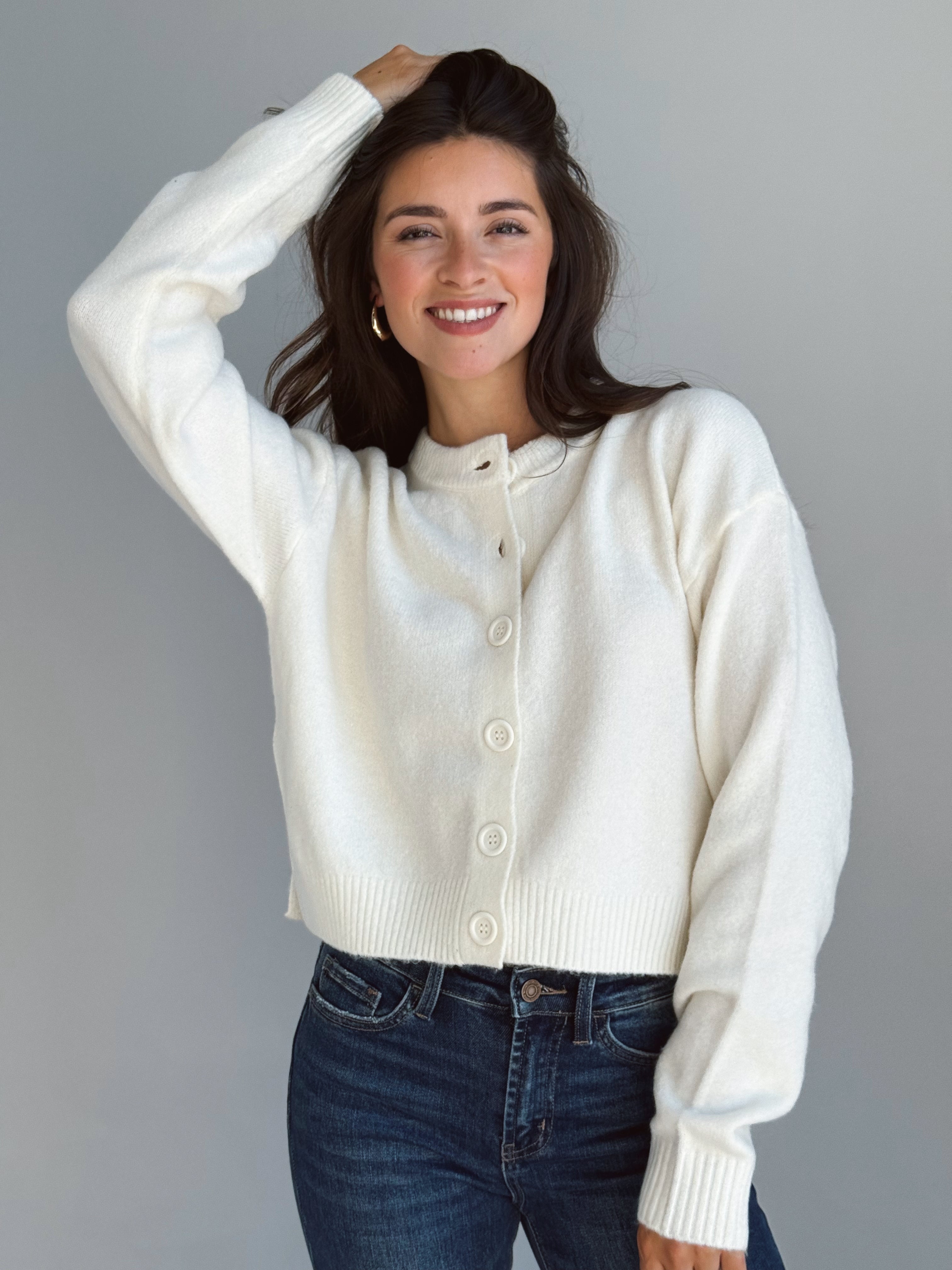 Dragonfly Inn Cardigan - IVORY - willows clothing Cardigan