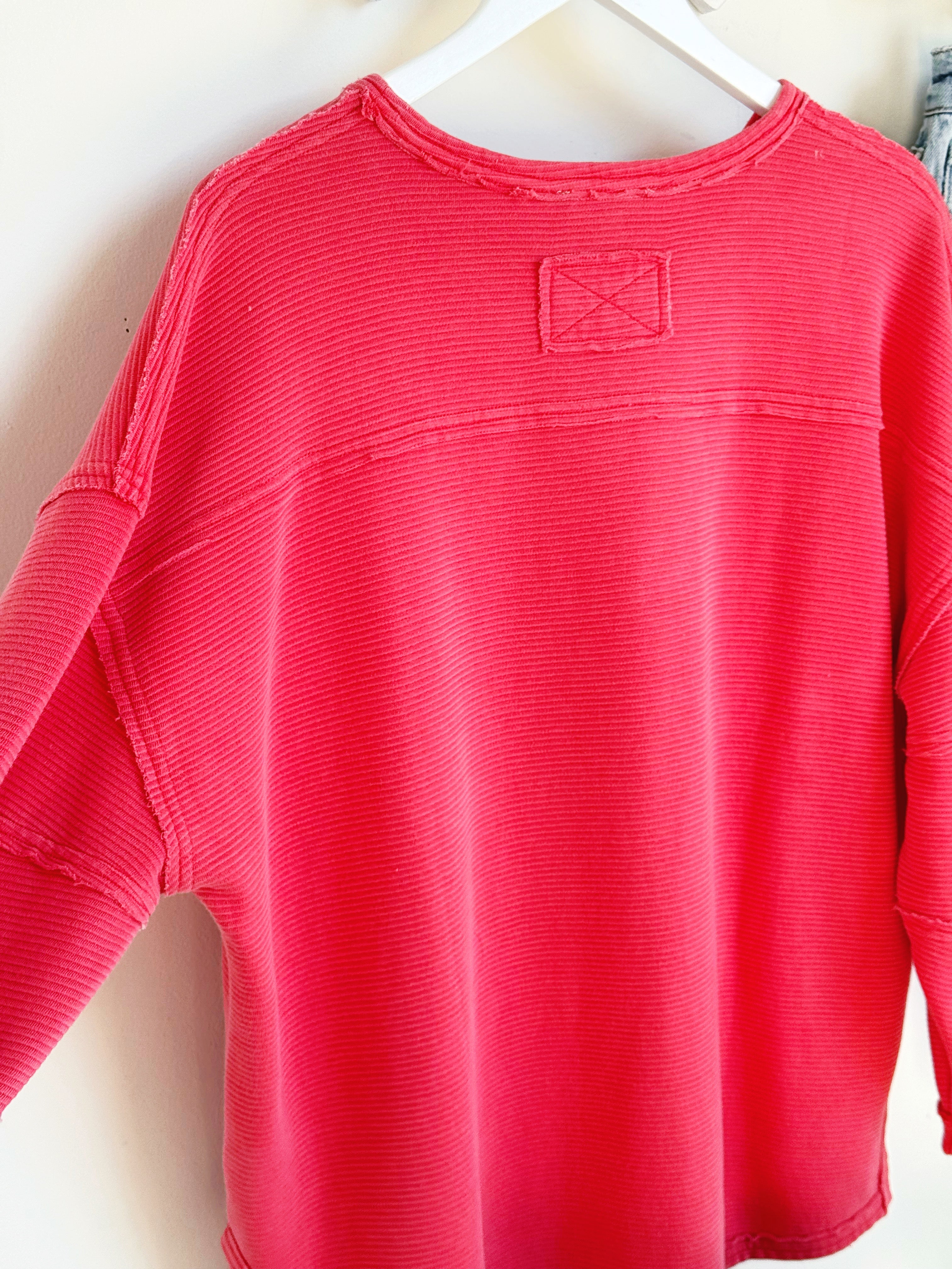 Driftwood Top - RED - willows clothing SWEATSHIRT