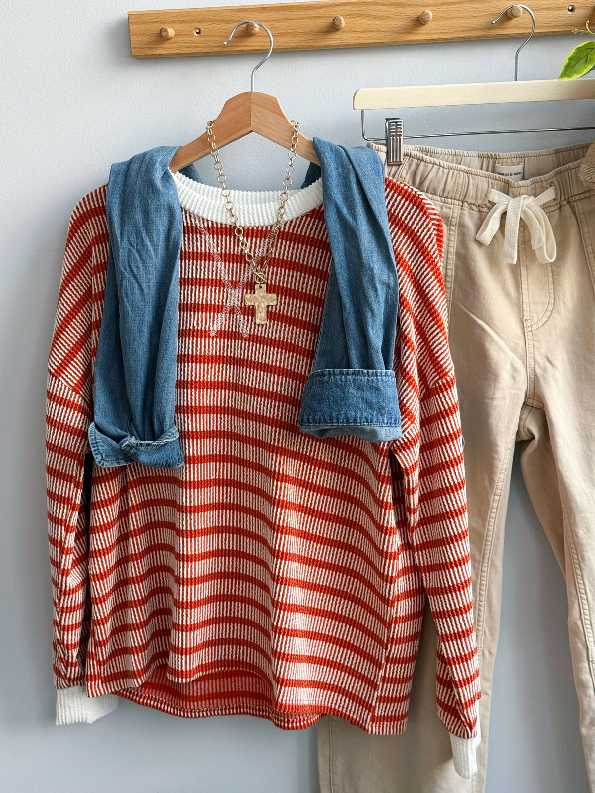 Earth, Wind & Fire Top - BURNT ORANGE - willows clothing L/S SHIRT