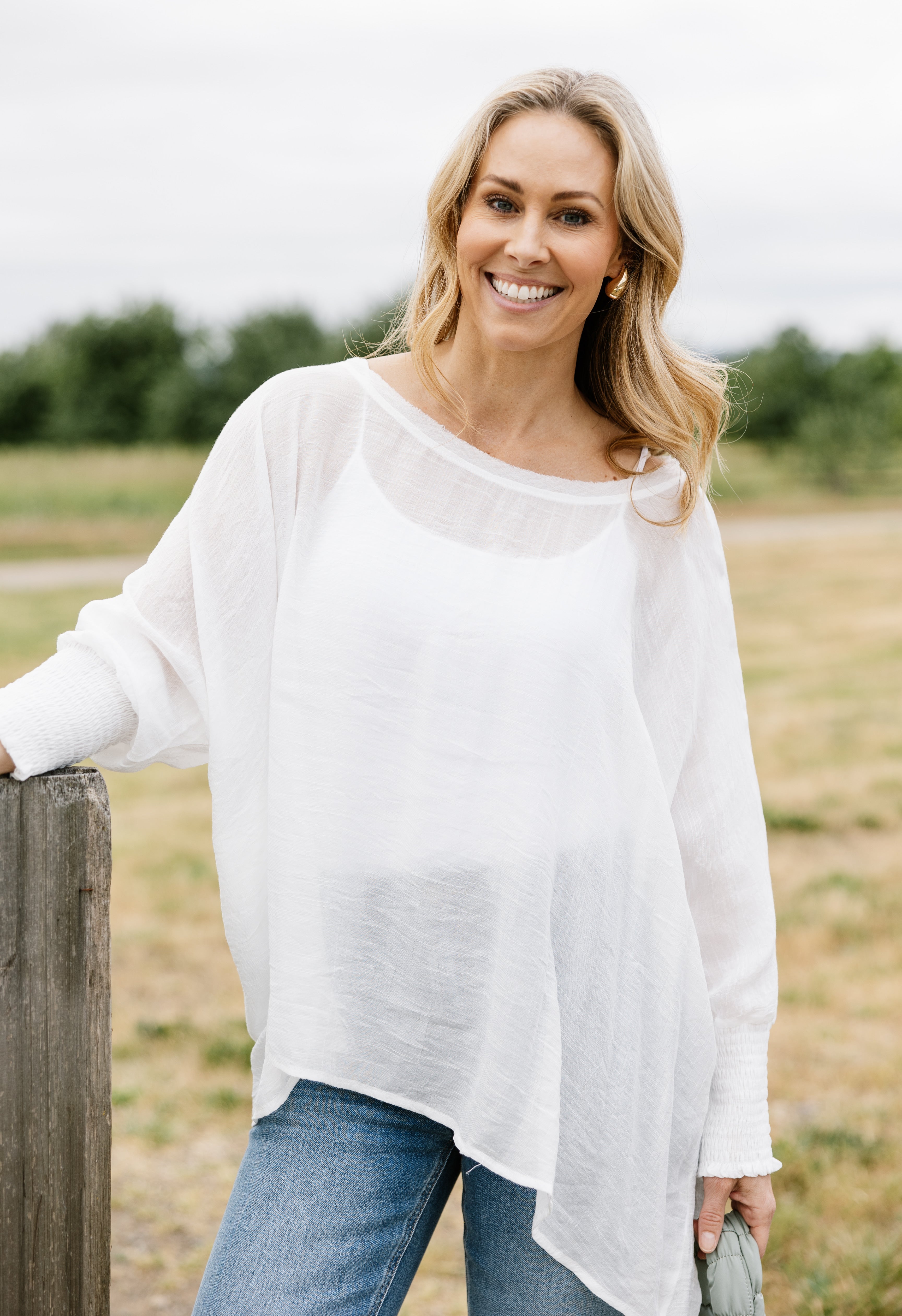 Easy Breezy Top - OFF WHITE - willows clothing Blouse