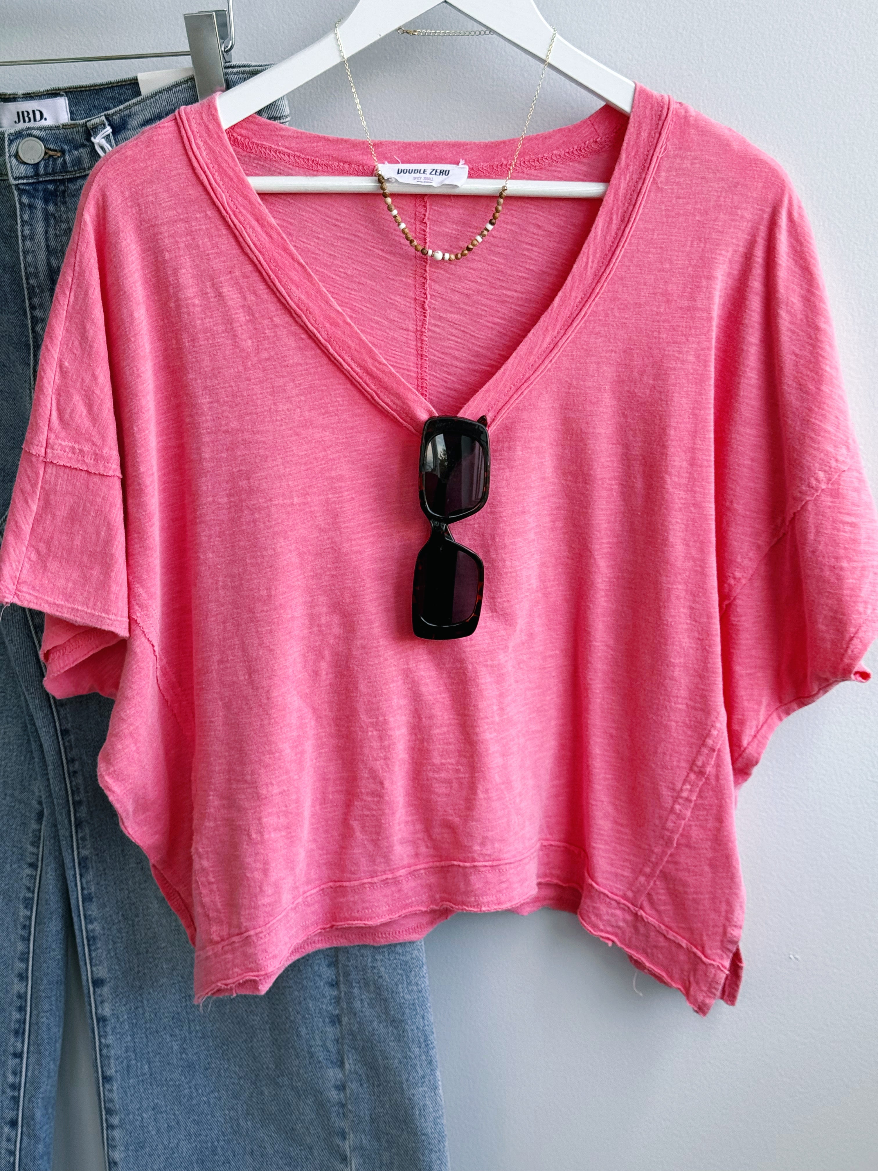 Easy Days Tee - TAFFY PINK - willows clothing S/S SHIRT