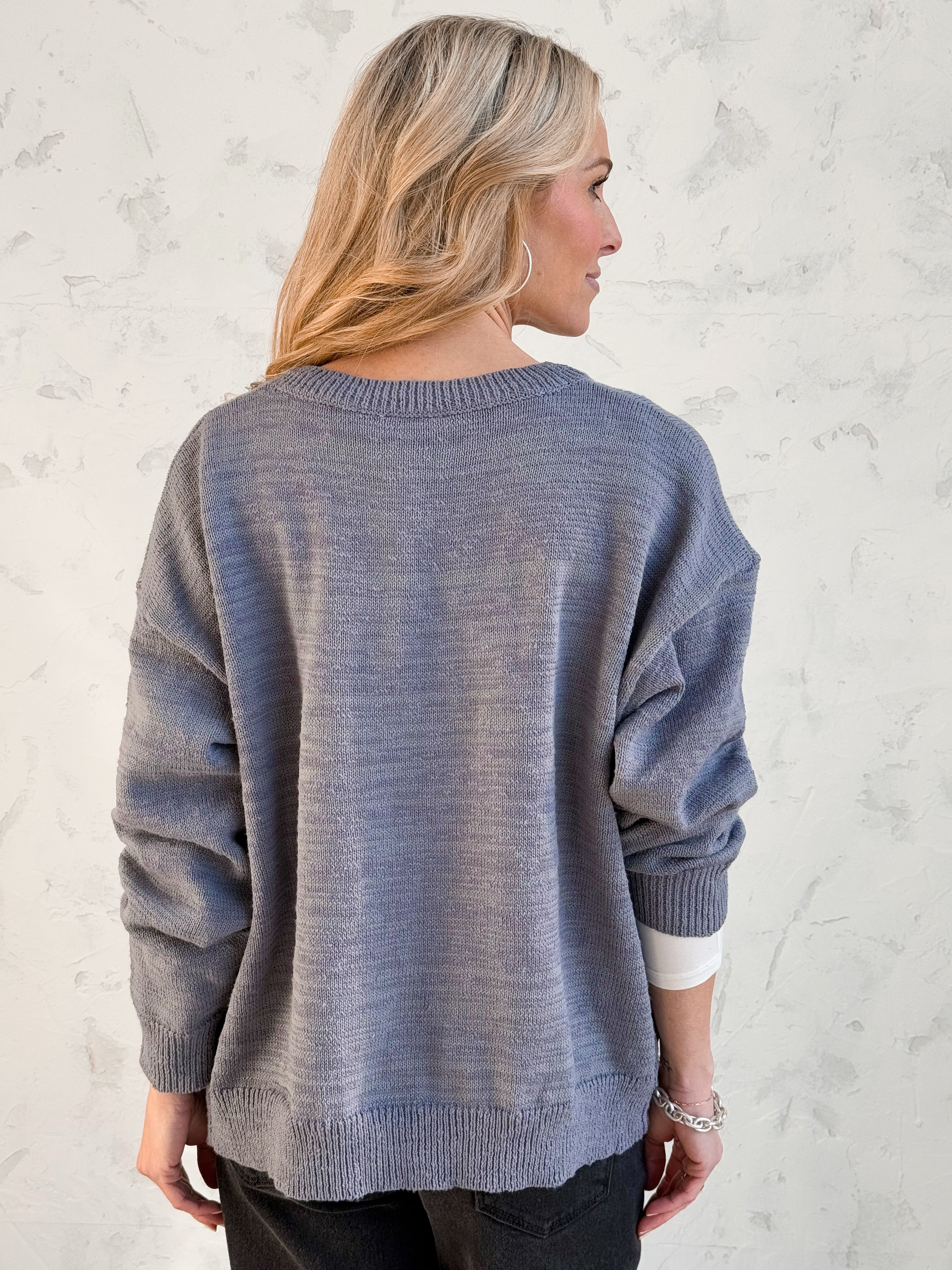 Eleanor Cardigan - DUSTY BLUE - willows clothing Cardigan