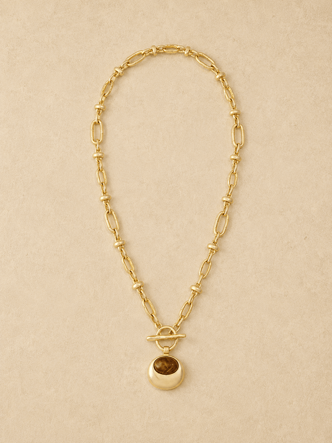 Ellen Stone Necklace - BROWN - willows clothing NECKLACE