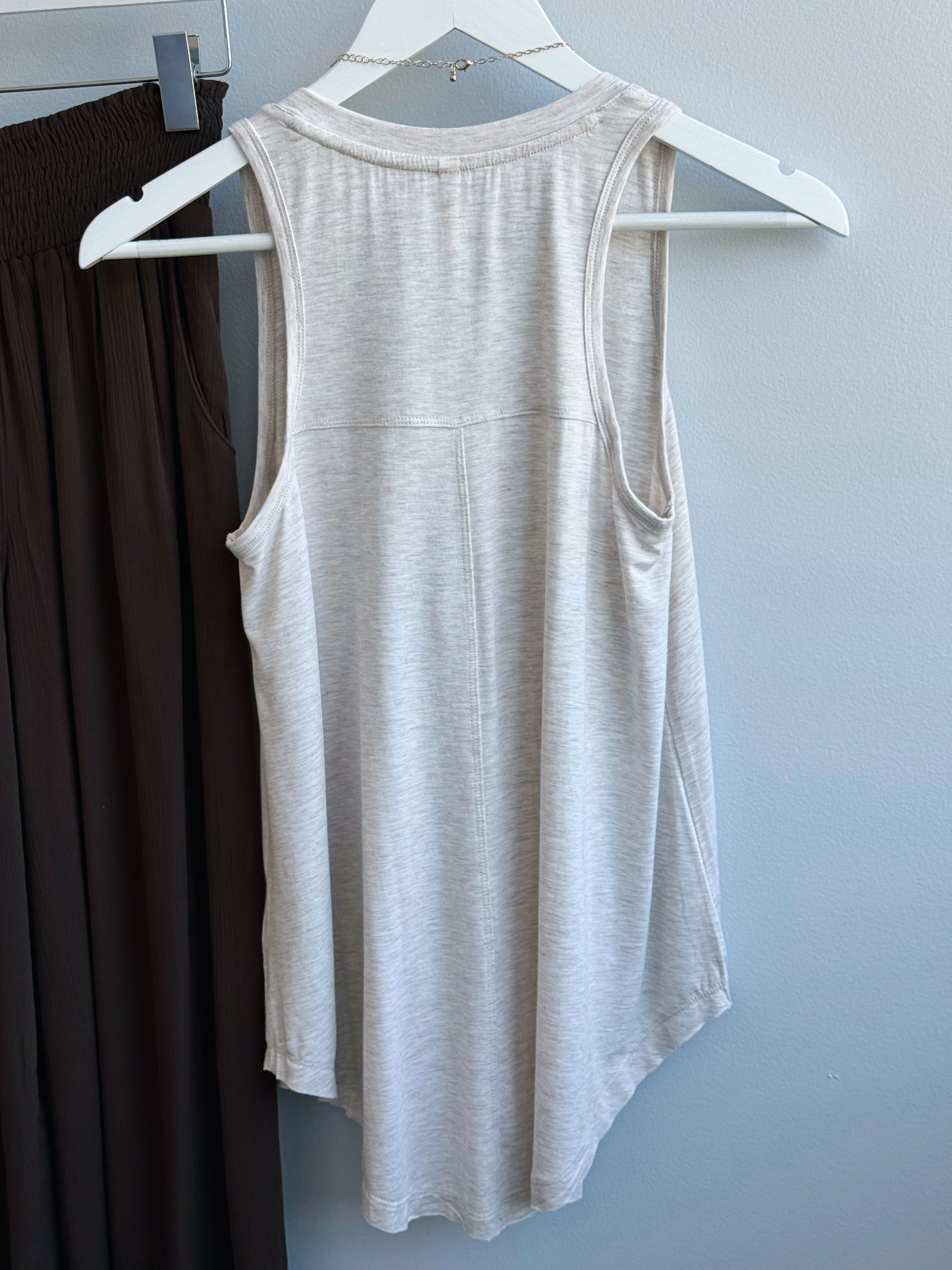 Ellie Tank - OATMEAL - willows clothing TANKS