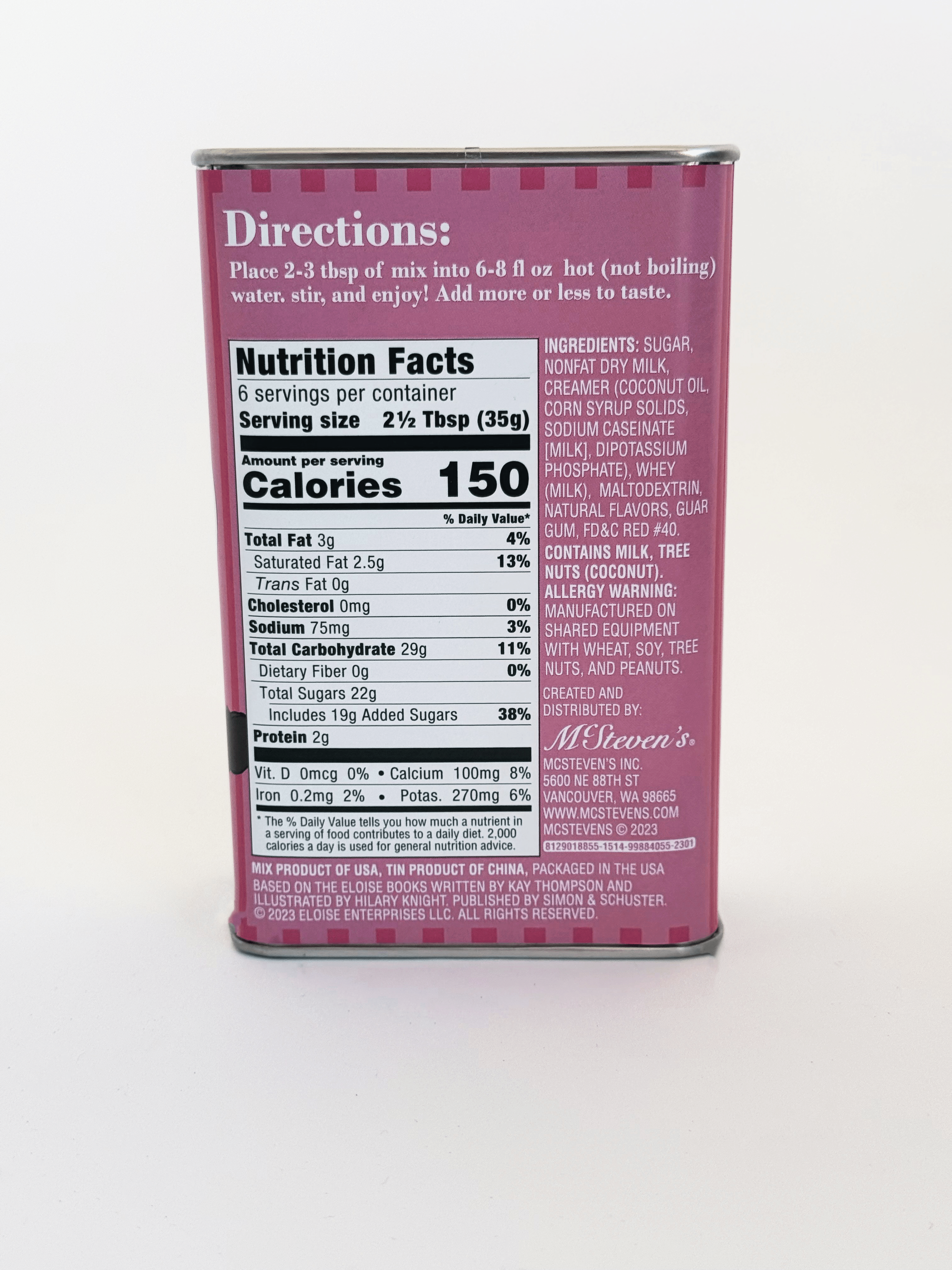 Eloise Pink Hot Chocolate Mix - willows clothing Holiday