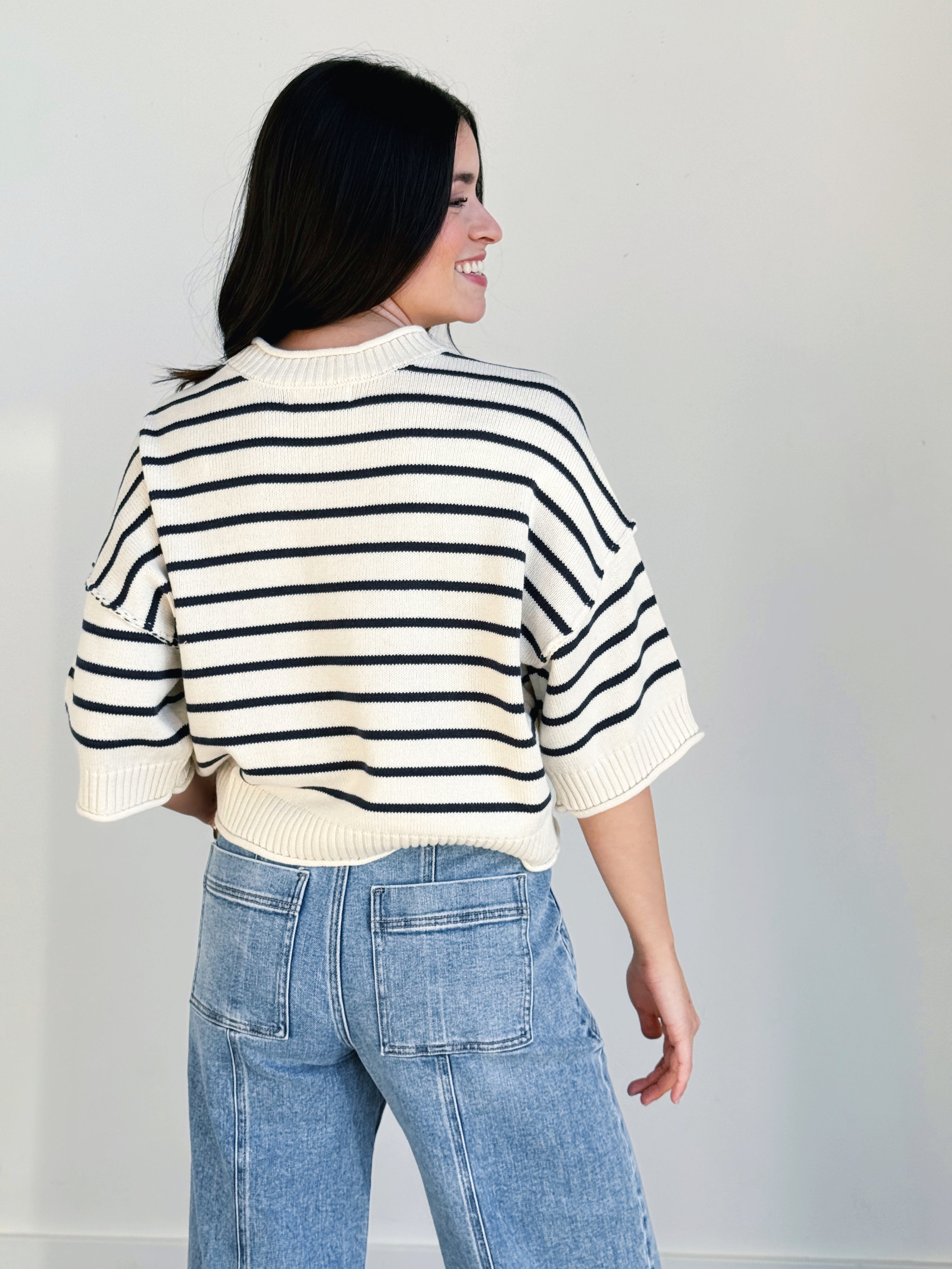 Emilia Sweater - NAVY - willows clothing SWEATER