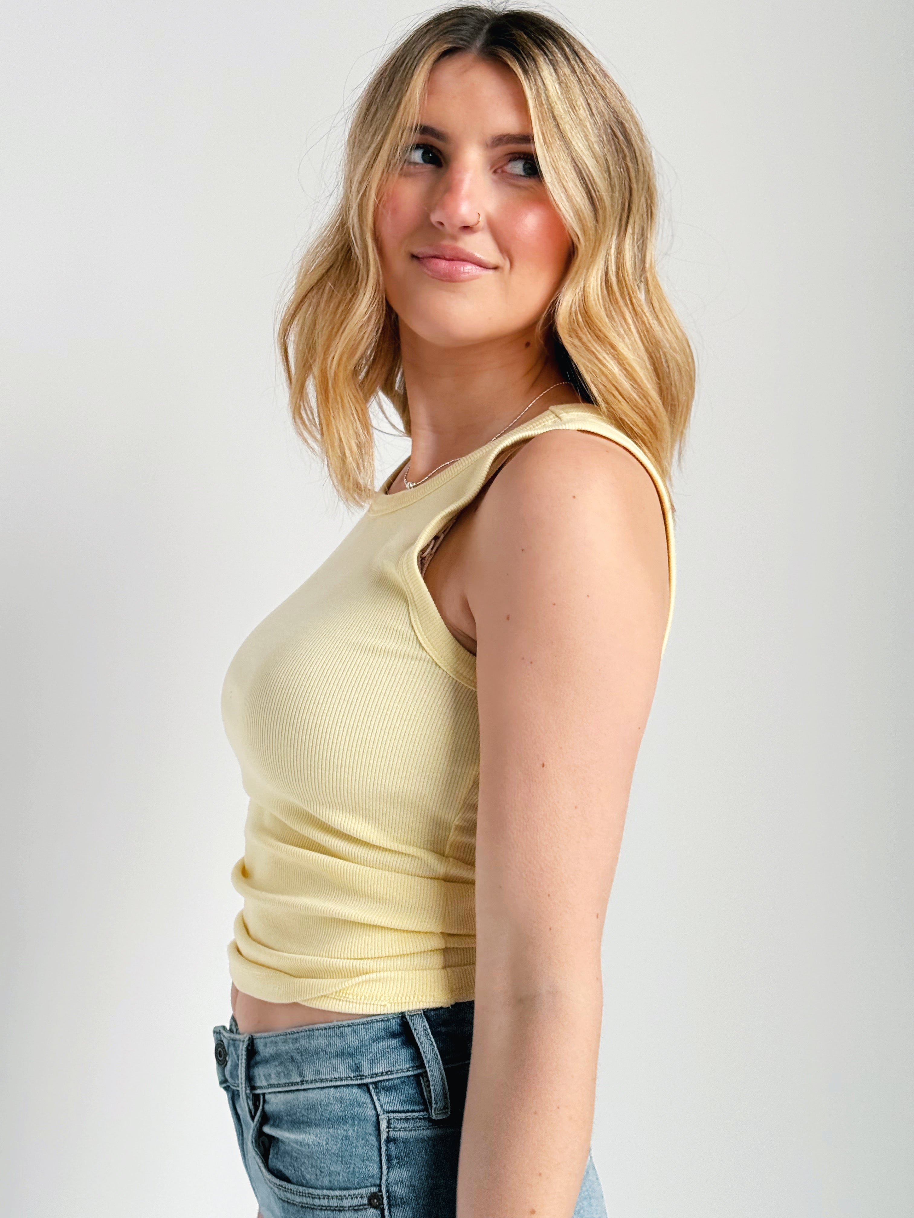 Ethel Tank - BUTTER - willows clothing TANK