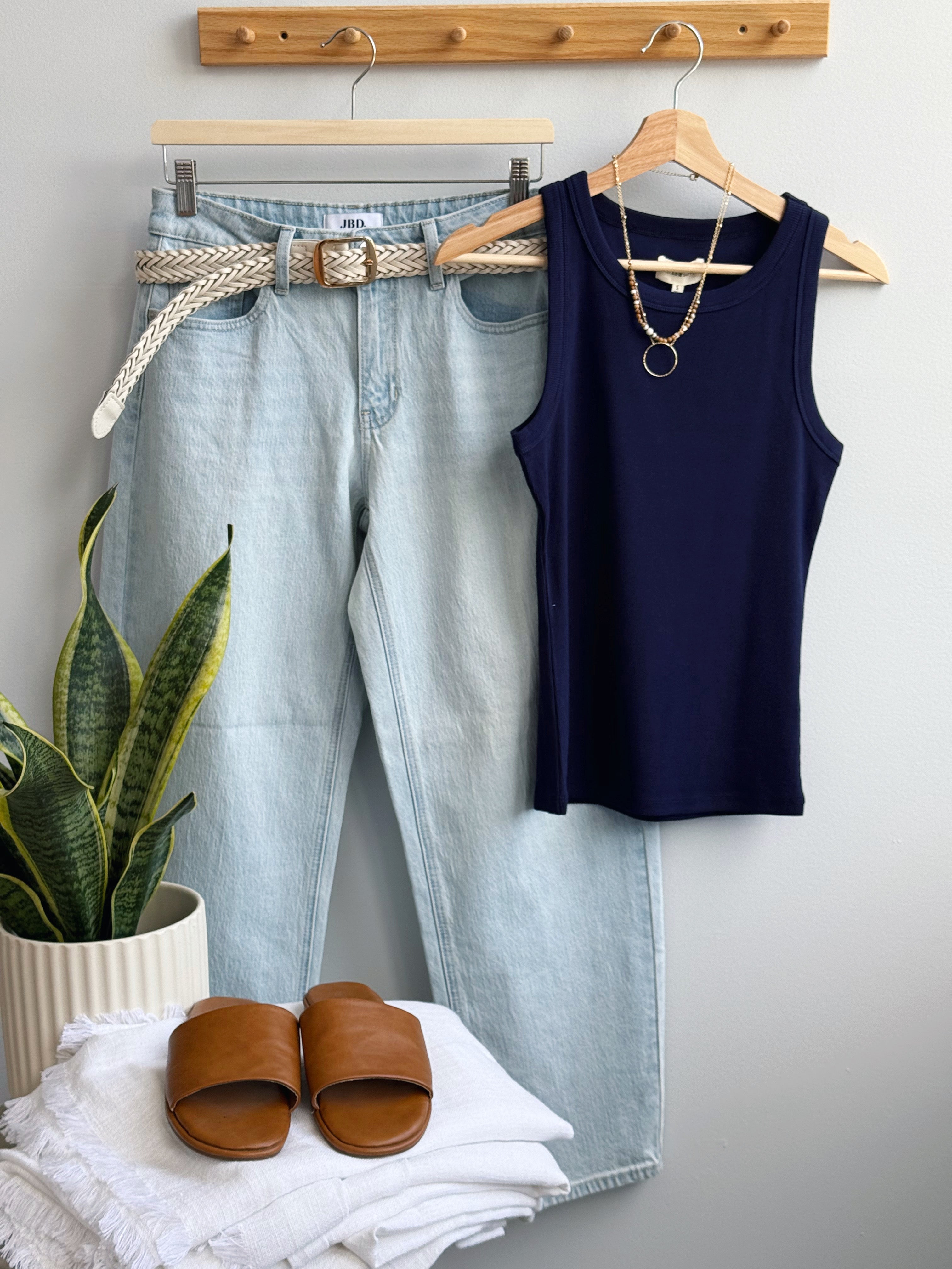 Ethel Tank - EVENING BLUE - willows clothing TANKS