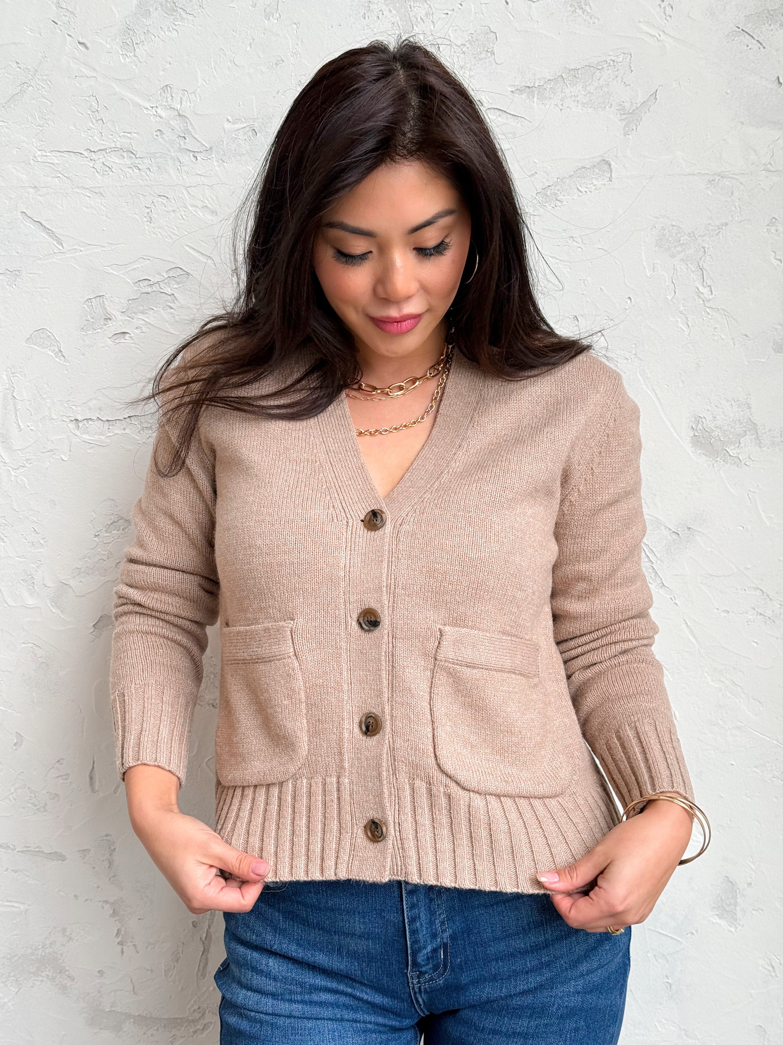 Evie Cardigan - OAT - willows clothing Cardigan