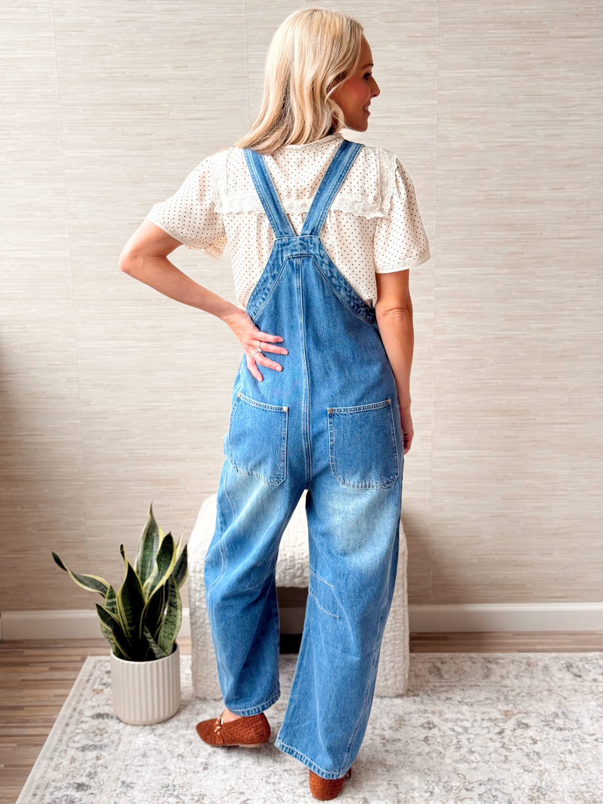 Fall Darling Overalls - SUNWASHED BLUE - willows clothing Jumpsuit