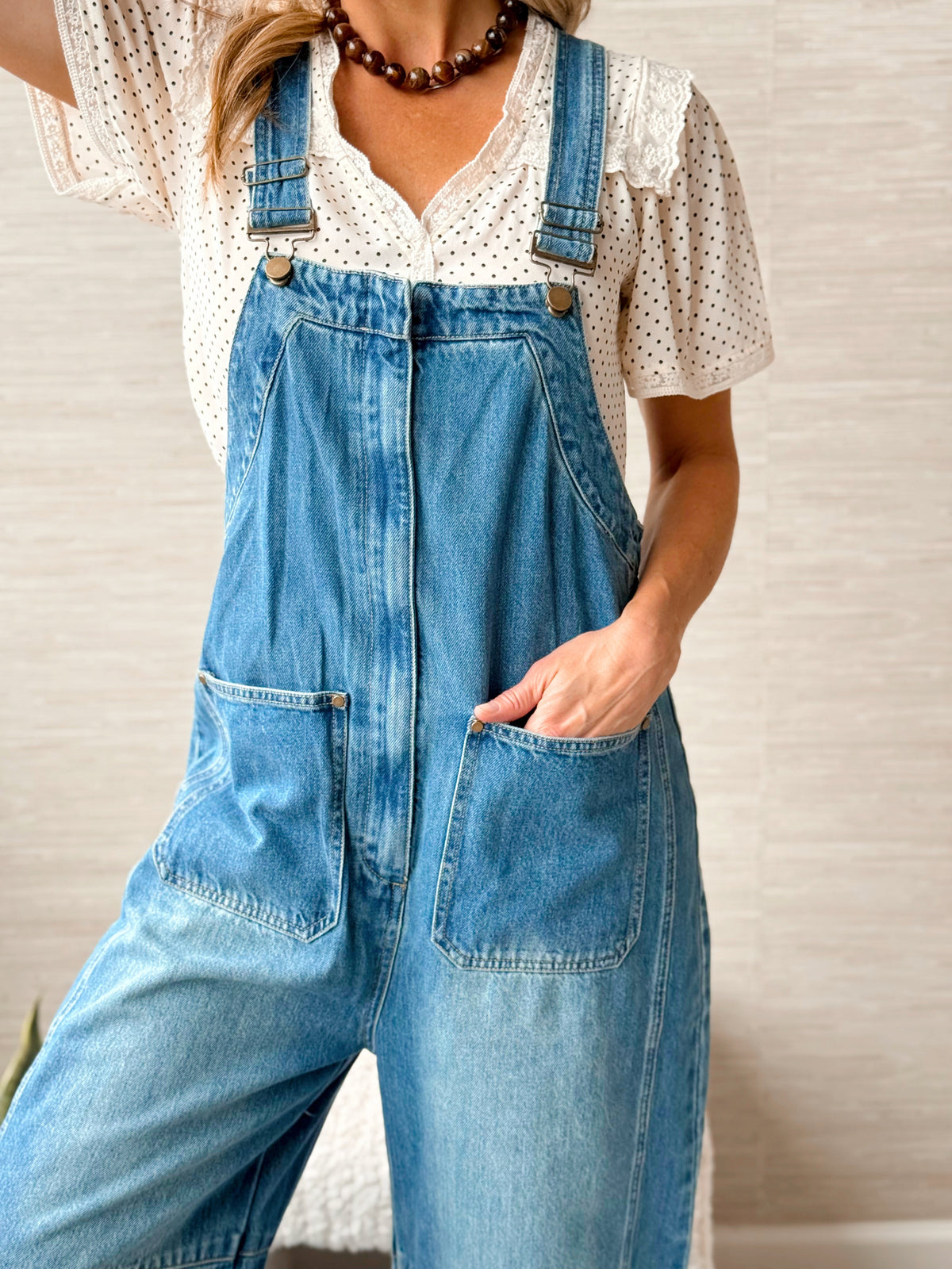 Fall Darling Overalls - SUNWASHED BLUE - willows clothing Jumpsuit