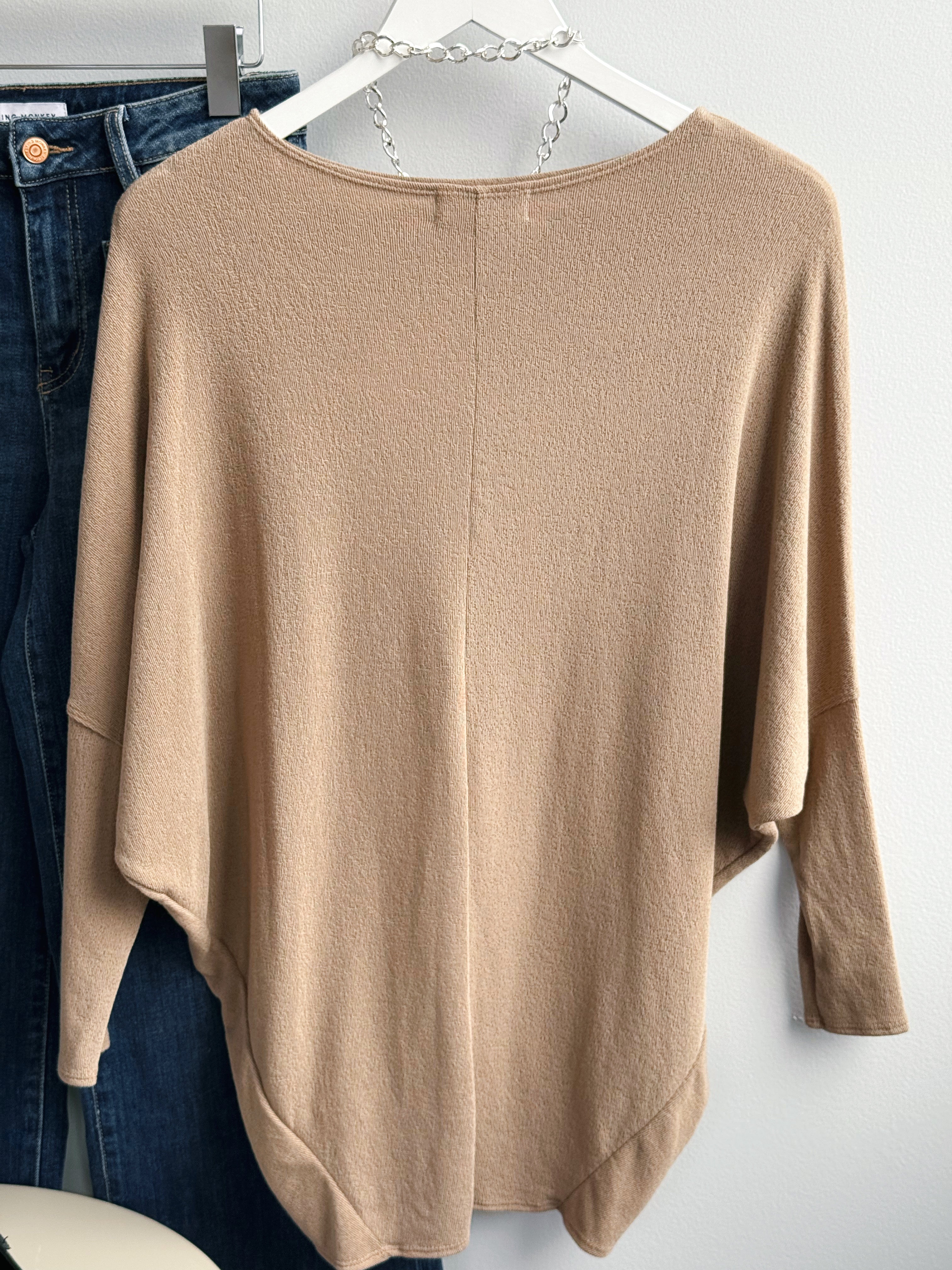 Favorite Comfy Tunic - DESERT TAUPE - willows clothing L/S Shirt