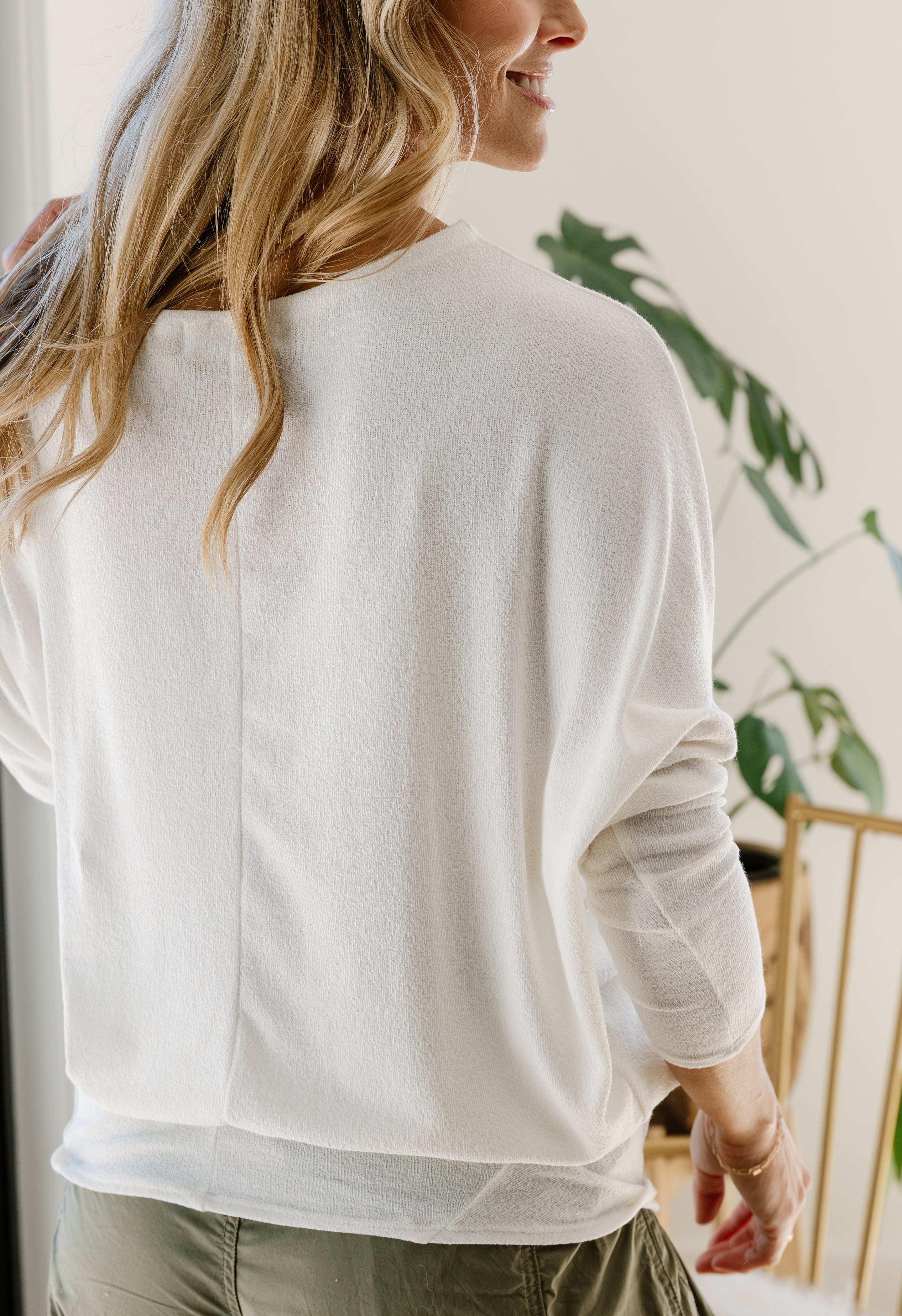 Favorite Comfy Tunic - IVORY - willows clothing L/S Shirt