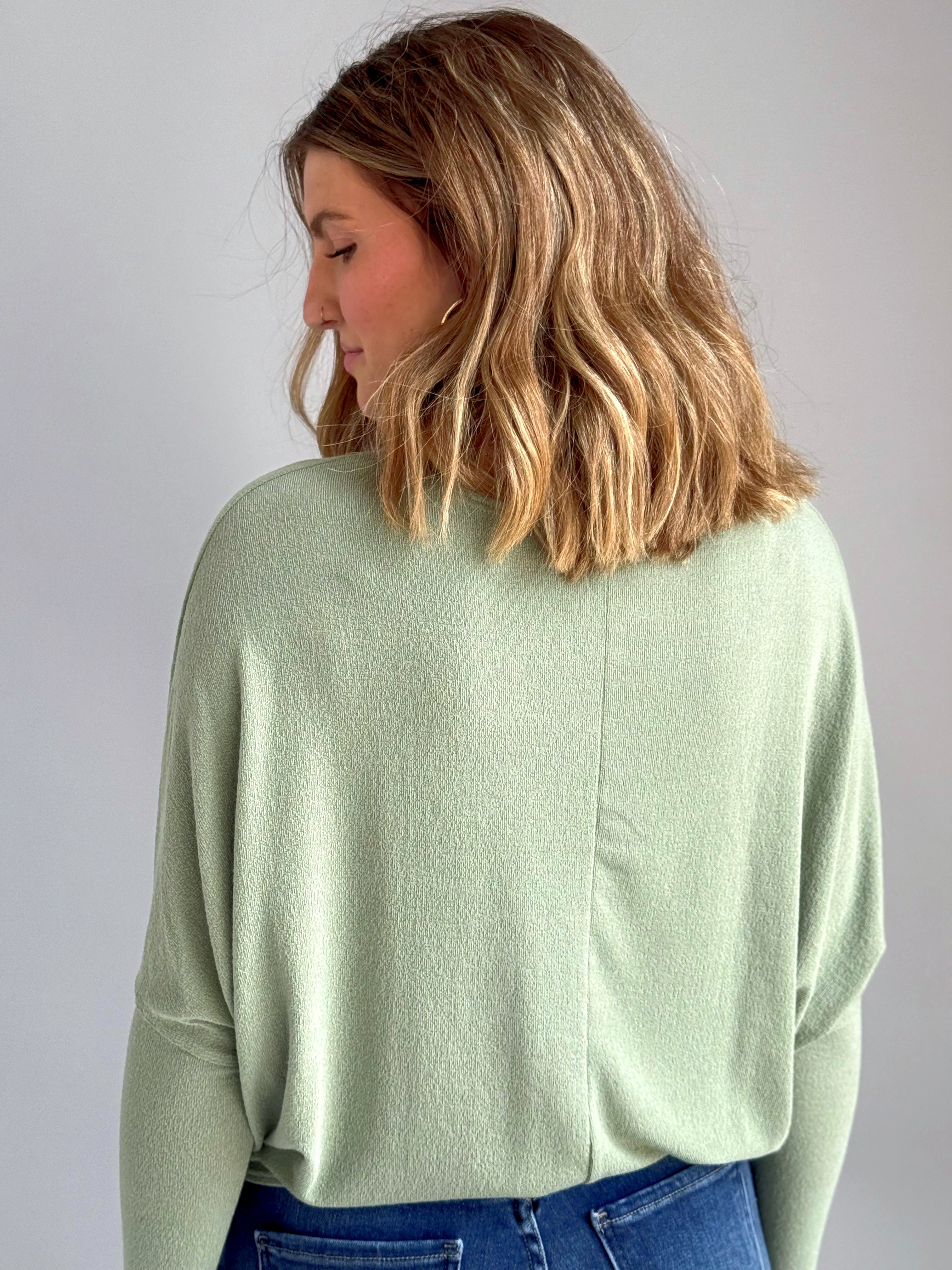 Favorite Comfy Tunic - NEW OLIVE - willows clothing L/S Shirt