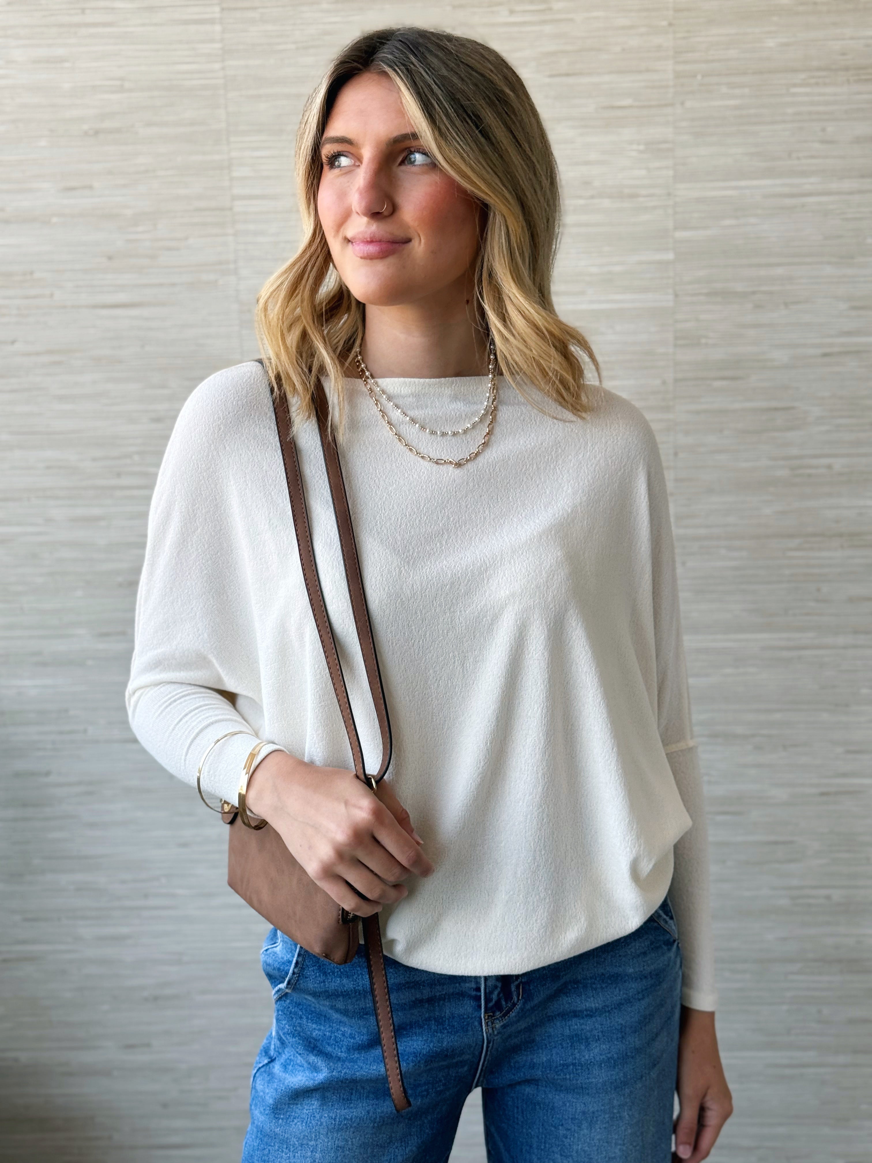 Favorite Comfy Tunic - PRISTINE - willows clothing L/S SHIRT