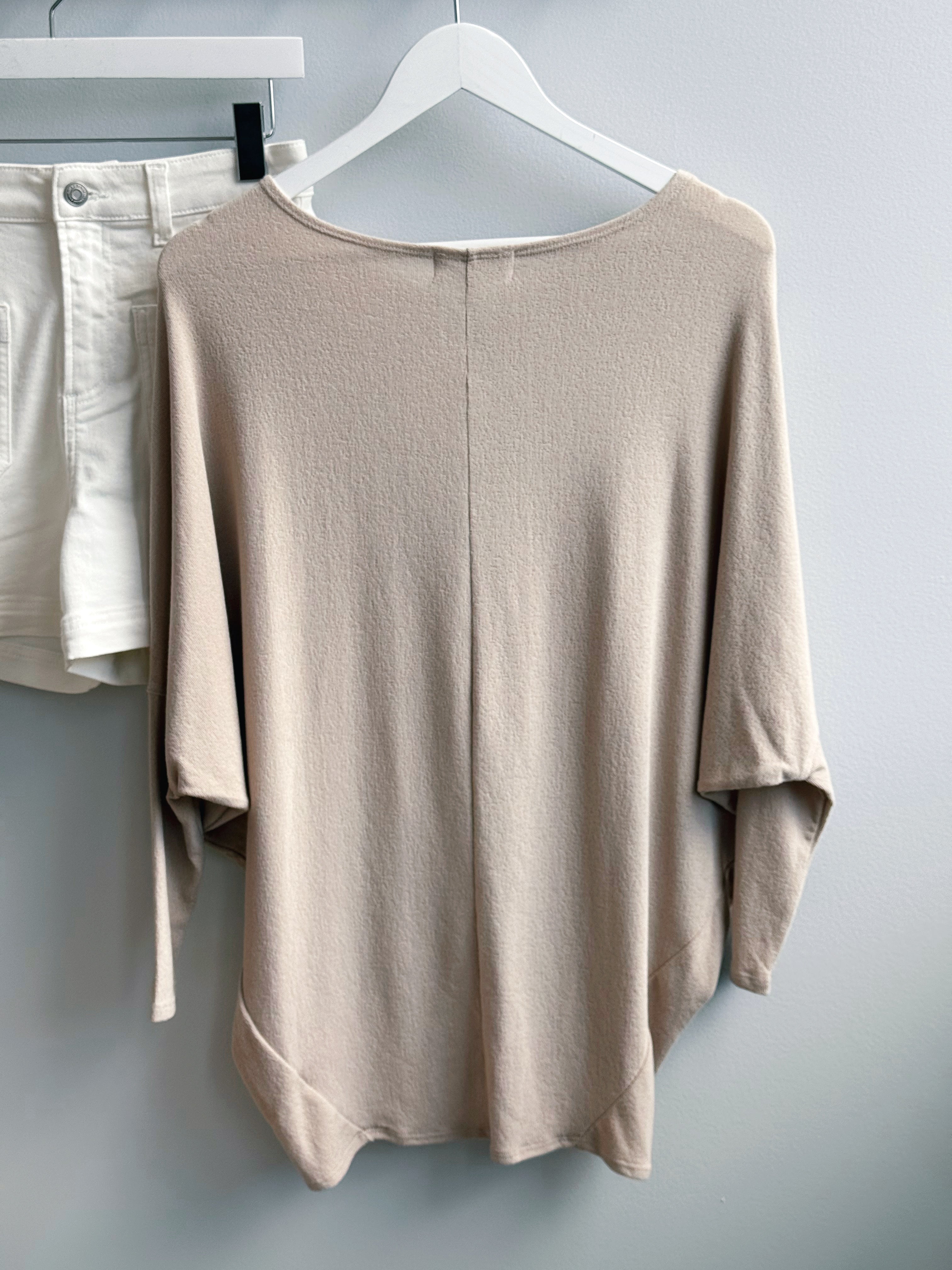 Favorite Comfy Tunic - TAUPE - willows clothing L/S Shirt
