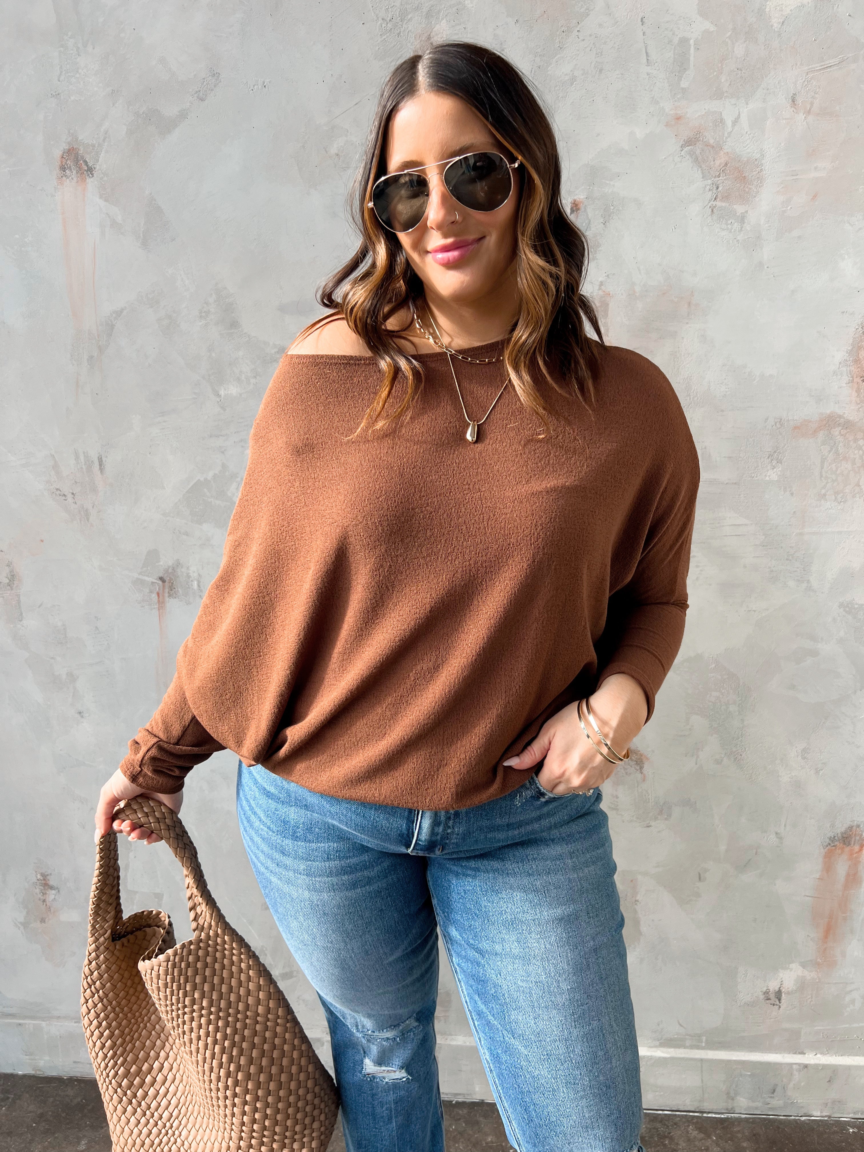 Favorite Comfy Tunic - TIRAMISU - willows clothing L/S Shirt