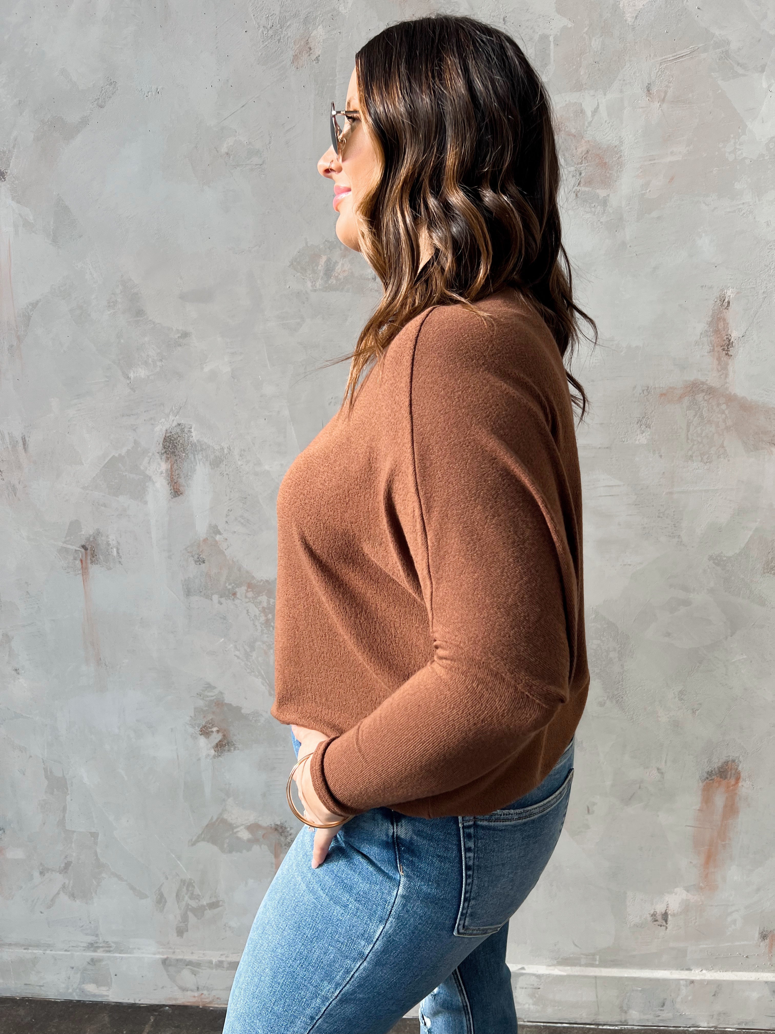 Favorite Comfy Tunic - TIRAMISU - willows clothing L/S Shirt