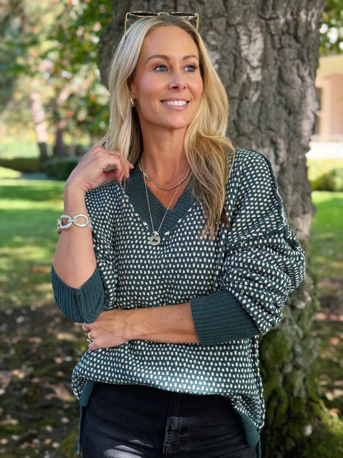 Favorite Sunday Sweater - FOREST - willows clothing SWEATER