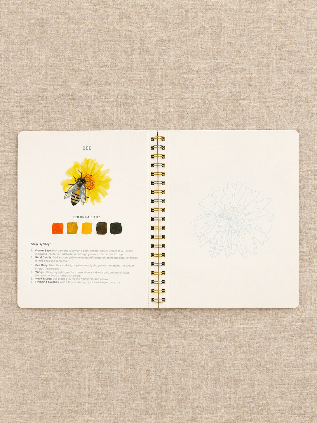 Flora & Fauna Learn-To-Paint Gouache Paint Book - willows clothing Books