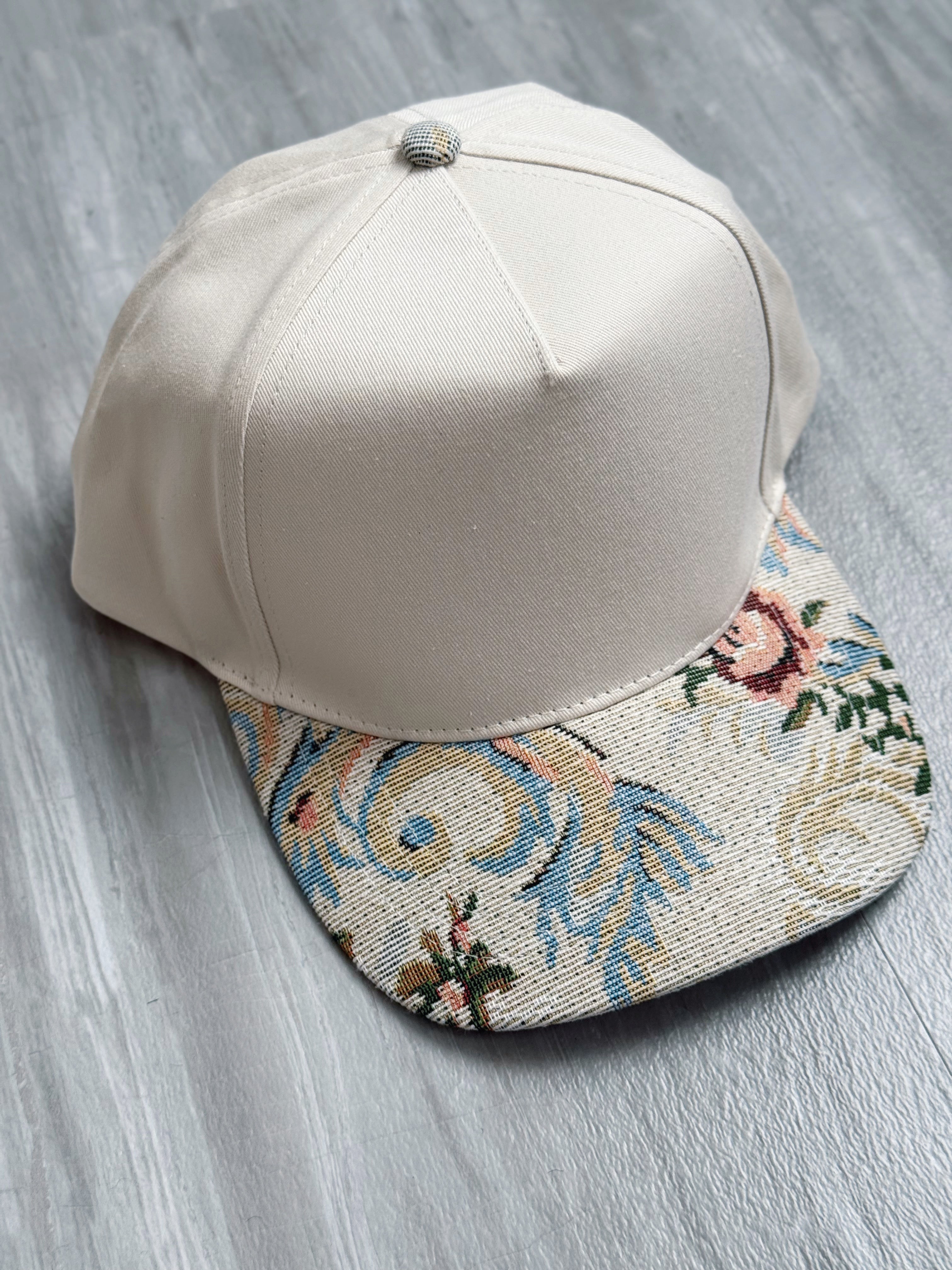Floral Hat - BEIGE - willows clothing HAT