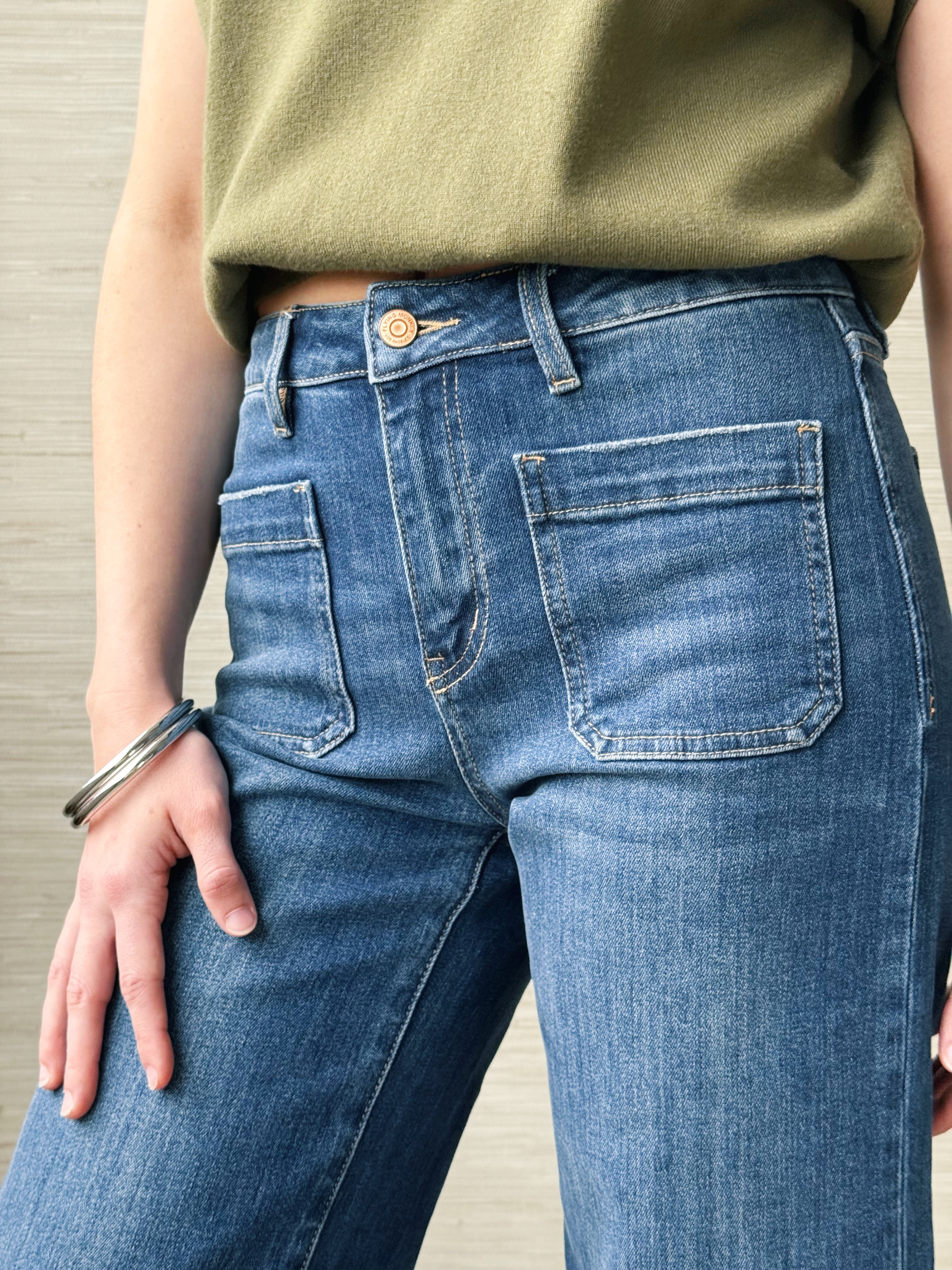 [FLYING MONKEY] Danny Jean - DARK DENIM - willows clothing WIDE LEG