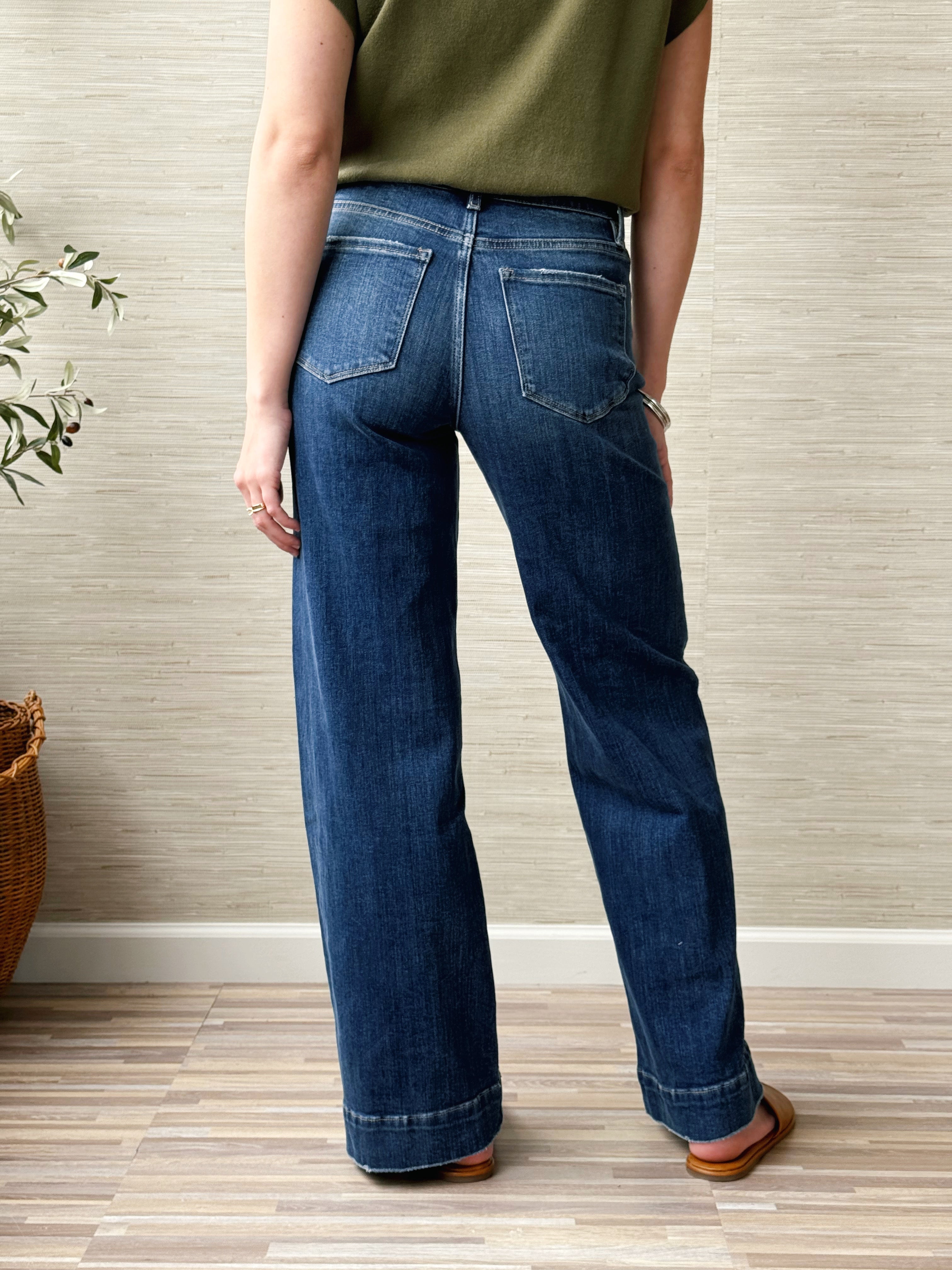 [FLYING MONKEY] Danny Jean - DARK DENIM - willows clothing WIDE LEG