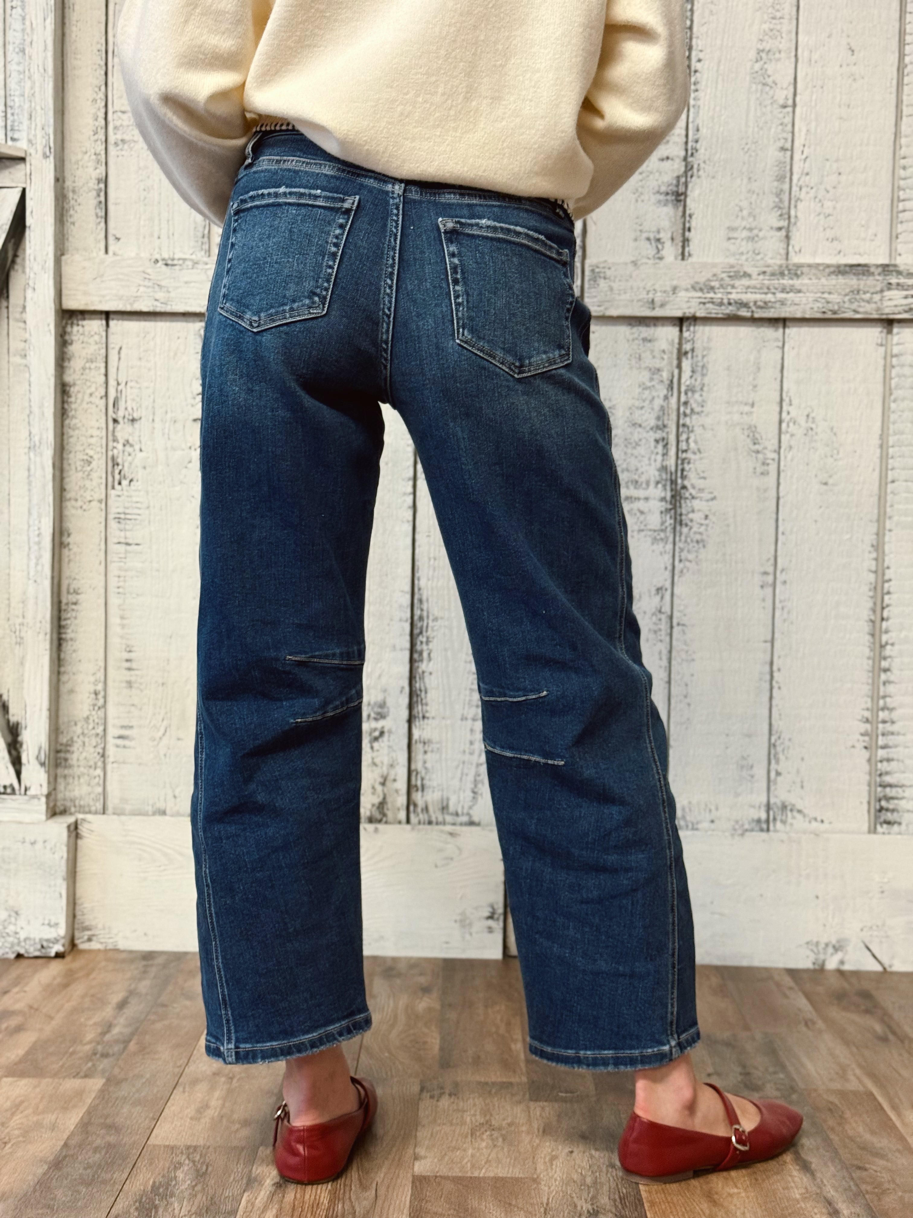 [FLYING MONKEY] Kerry Jean - DARK WASH - willows clothing BARREL JEAN