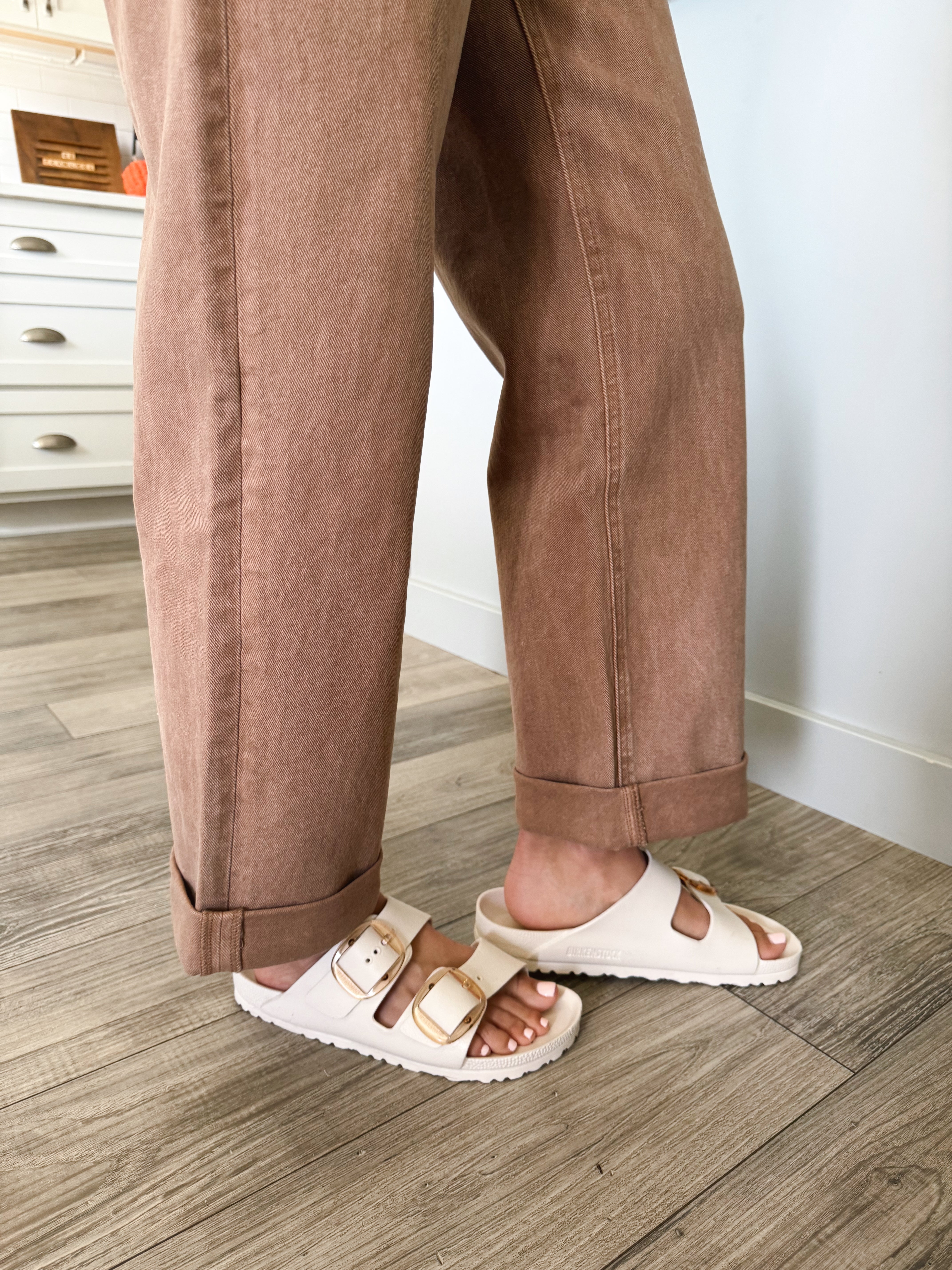 [FLYING MONKEY] Rhett Jean - WARM TAUPE - willows clothing WIDE LEG