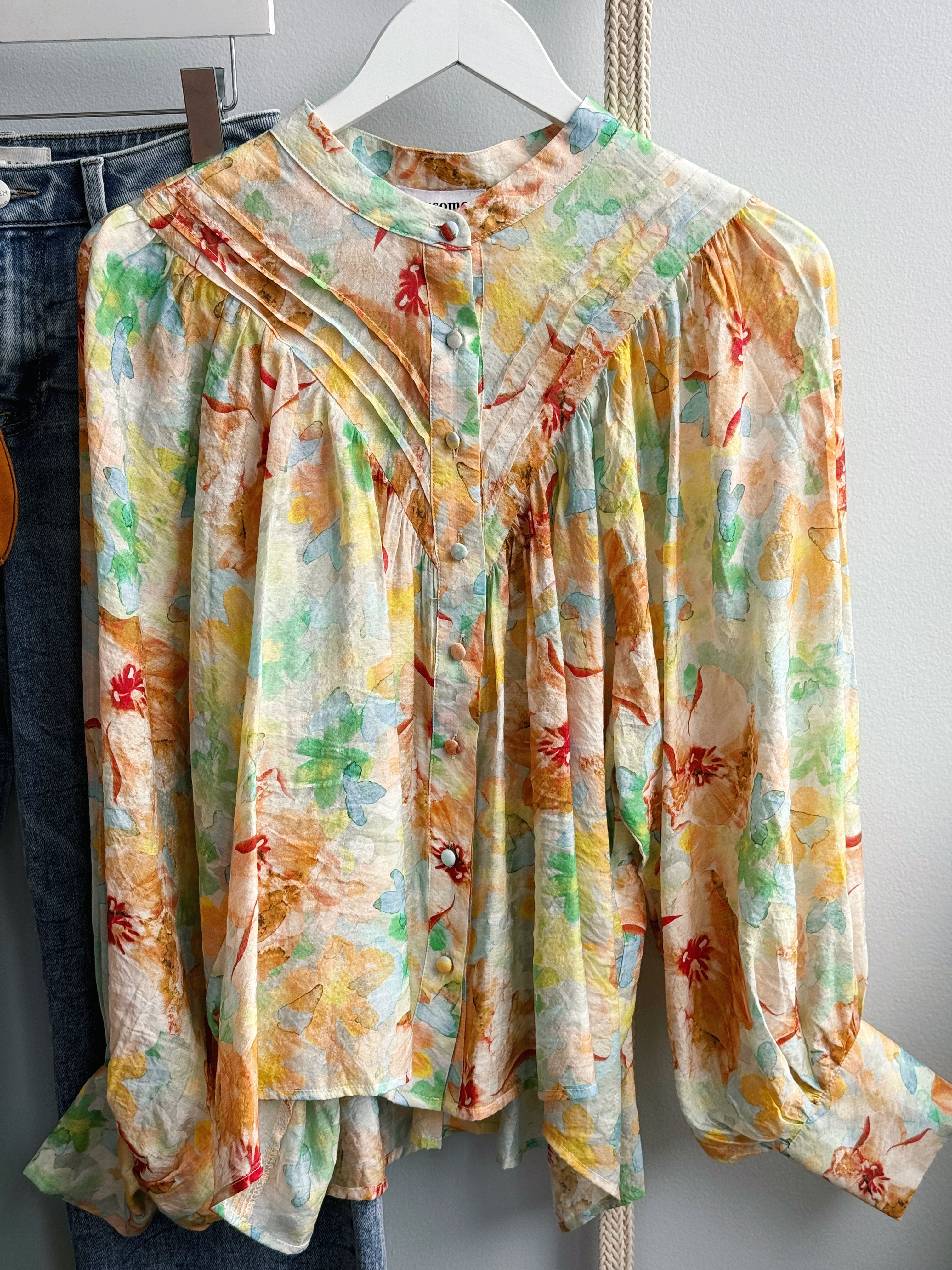 Francine Blouse - AQUA SORBET - willows clothing BLOUSE