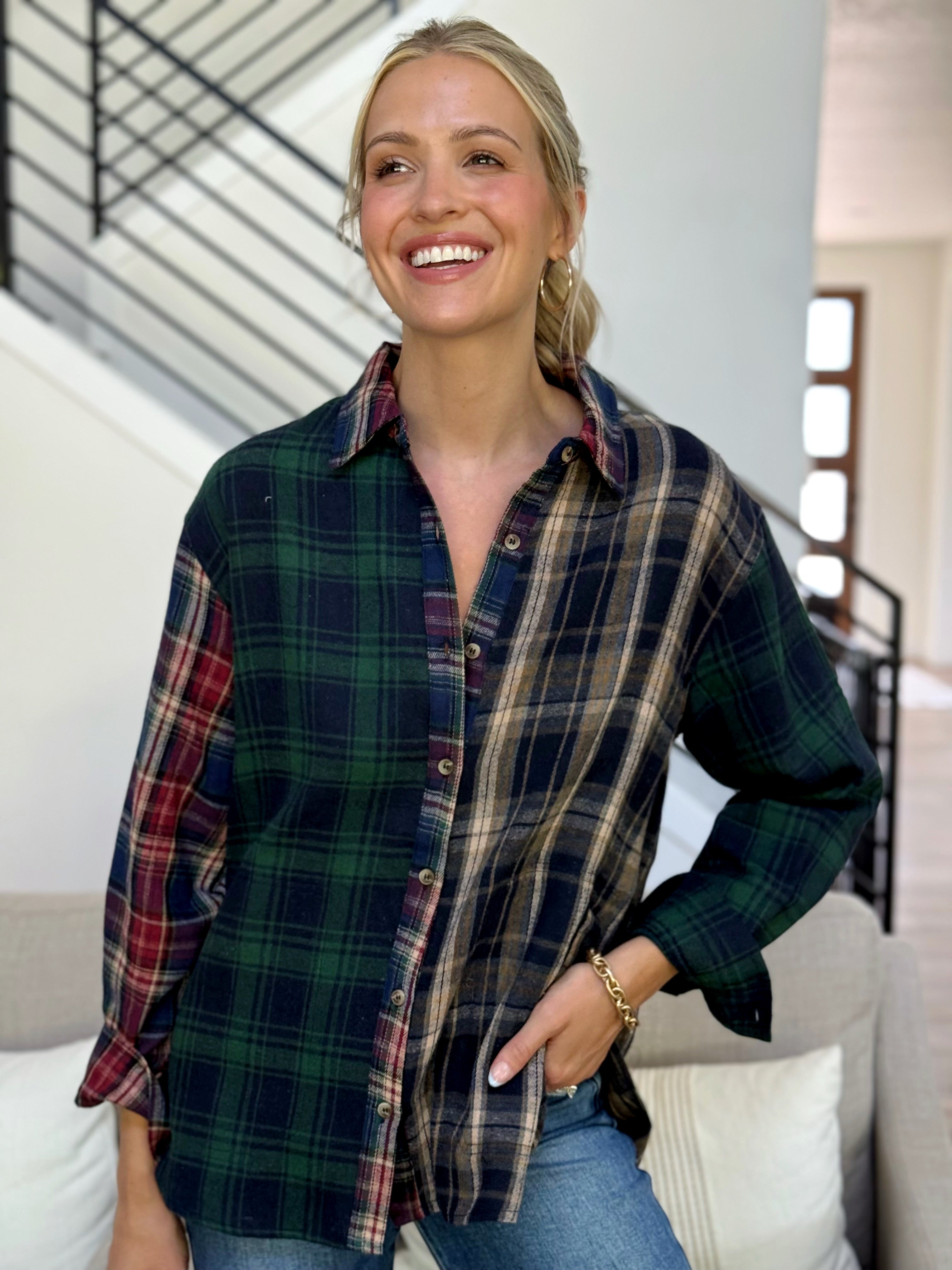 Frankie Top - NAVY - willows clothing L/S SHIRT