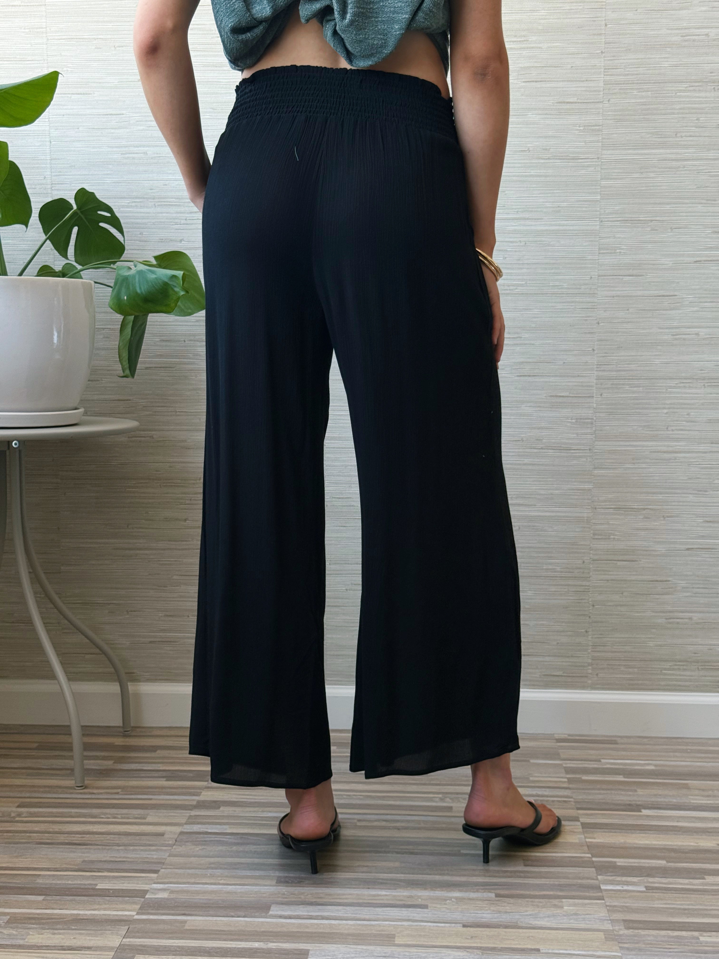 Free Flowing Pants - BLACK - willows clothing PANTS