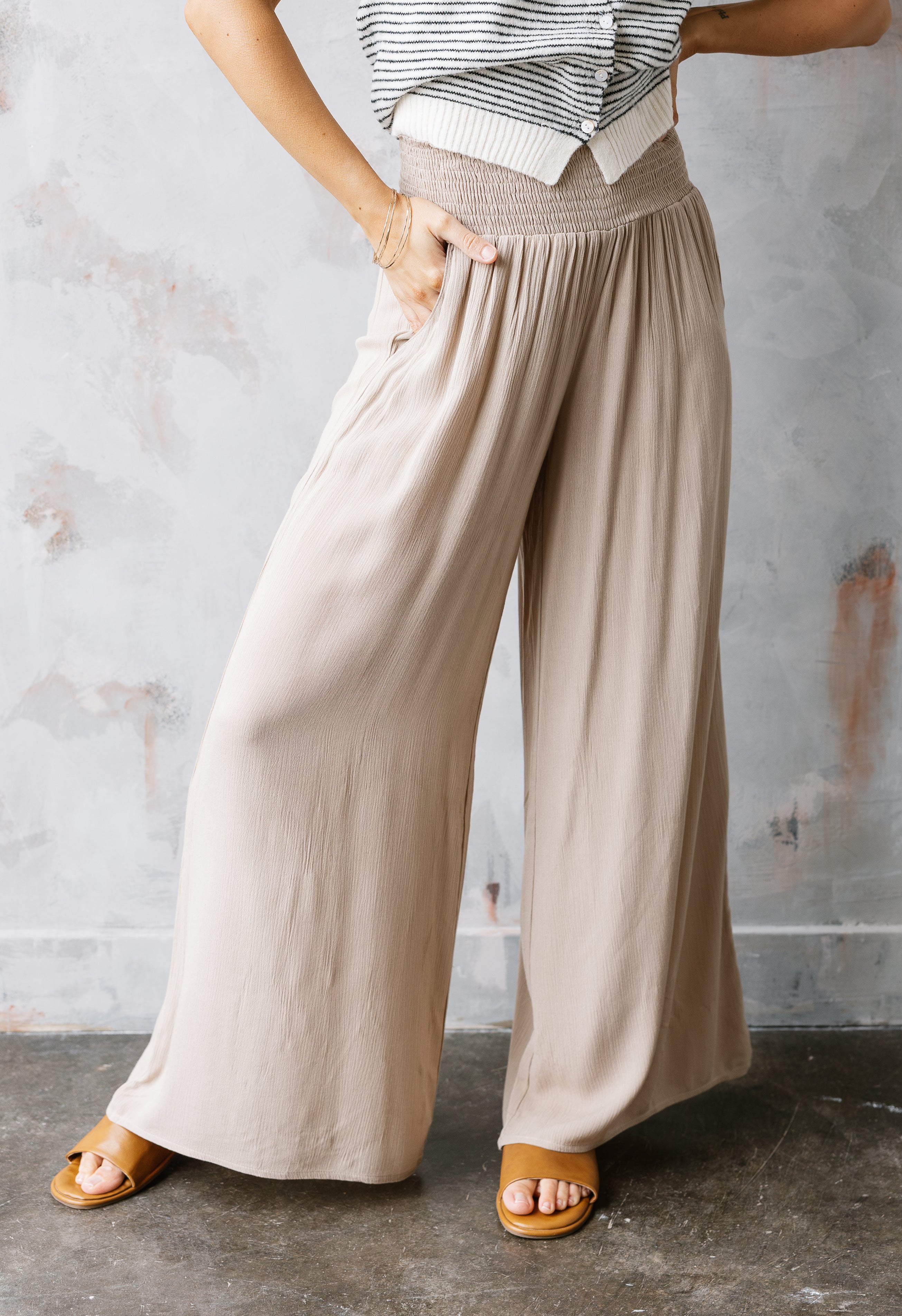 Free Flowing Pants - NEW KHAKI - willows clothing PANTS