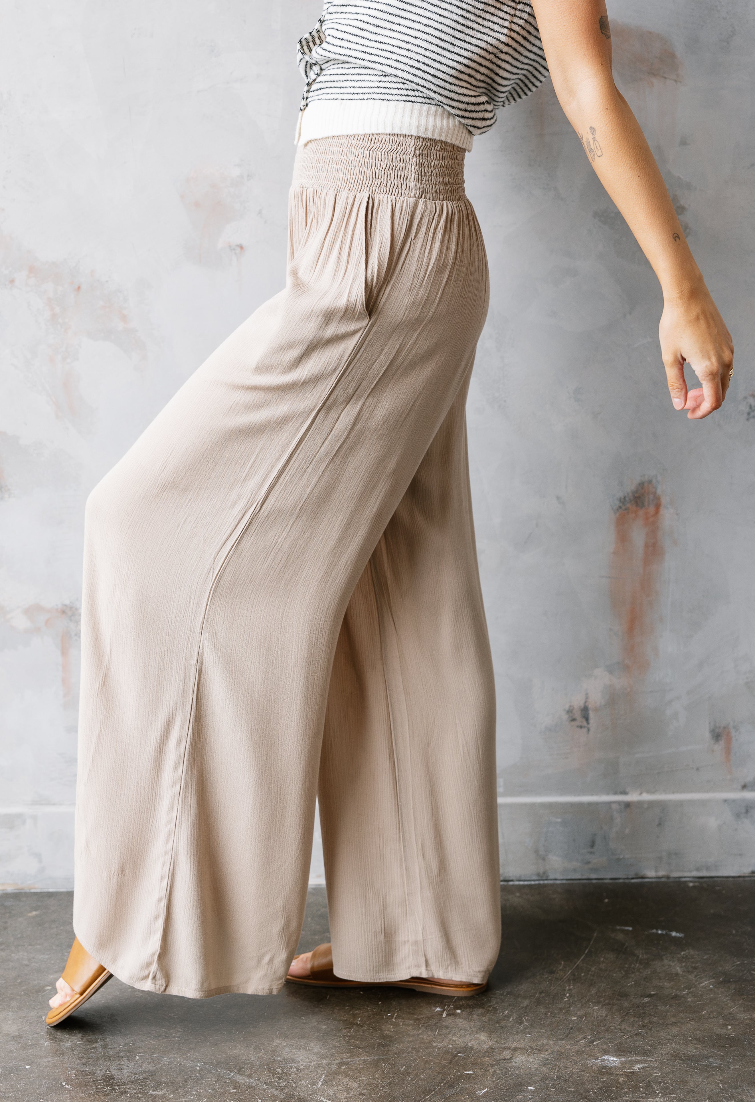 Free Flowing Pants - NEW KHAKI - willows clothing PANTS