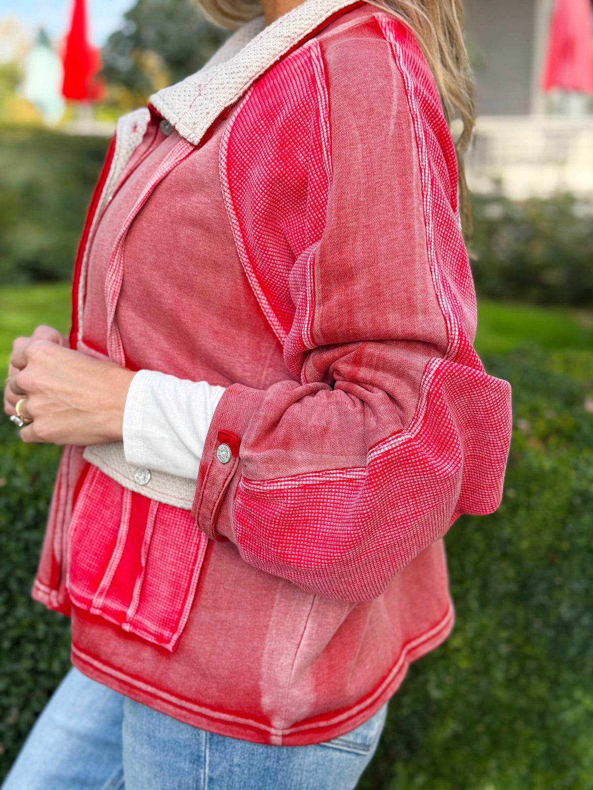 Gala Sweatshirt - CRIMSON RED - willows clothing SWEATSHIRT