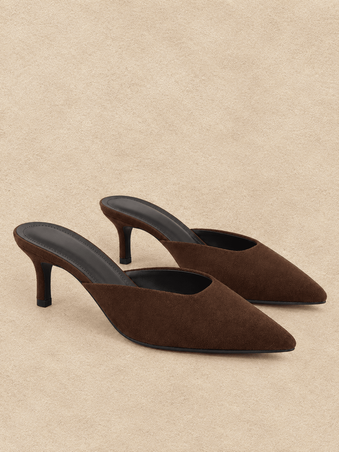 Genevieve Kitten Heel - TOBACCO SUEDE - willows clothing Heels