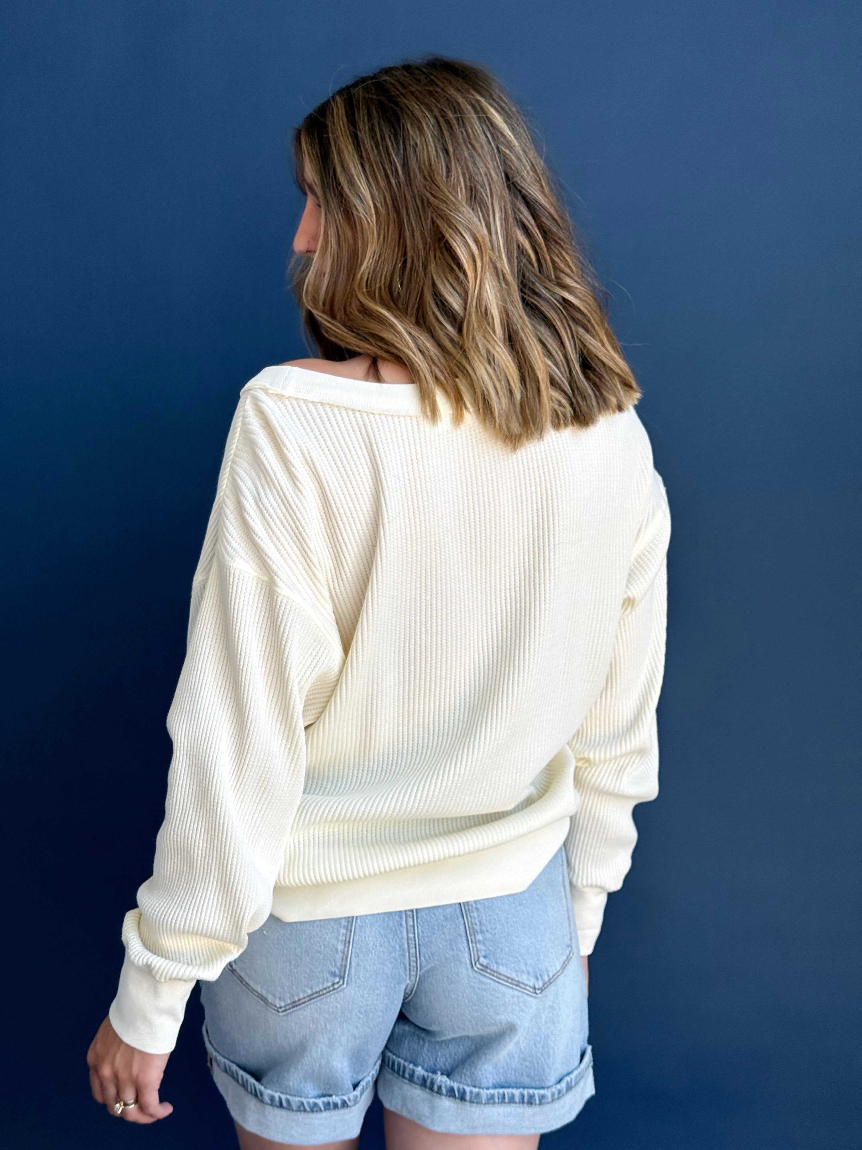 Georgie Top - CREAM - willows clothing L/S SHIRT