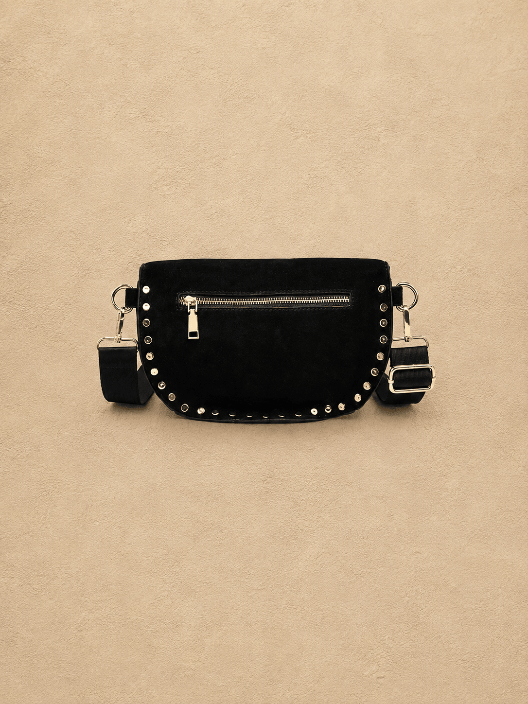 Gizelle Suede Belt Bag - BLACK - willows clothing Crossbody