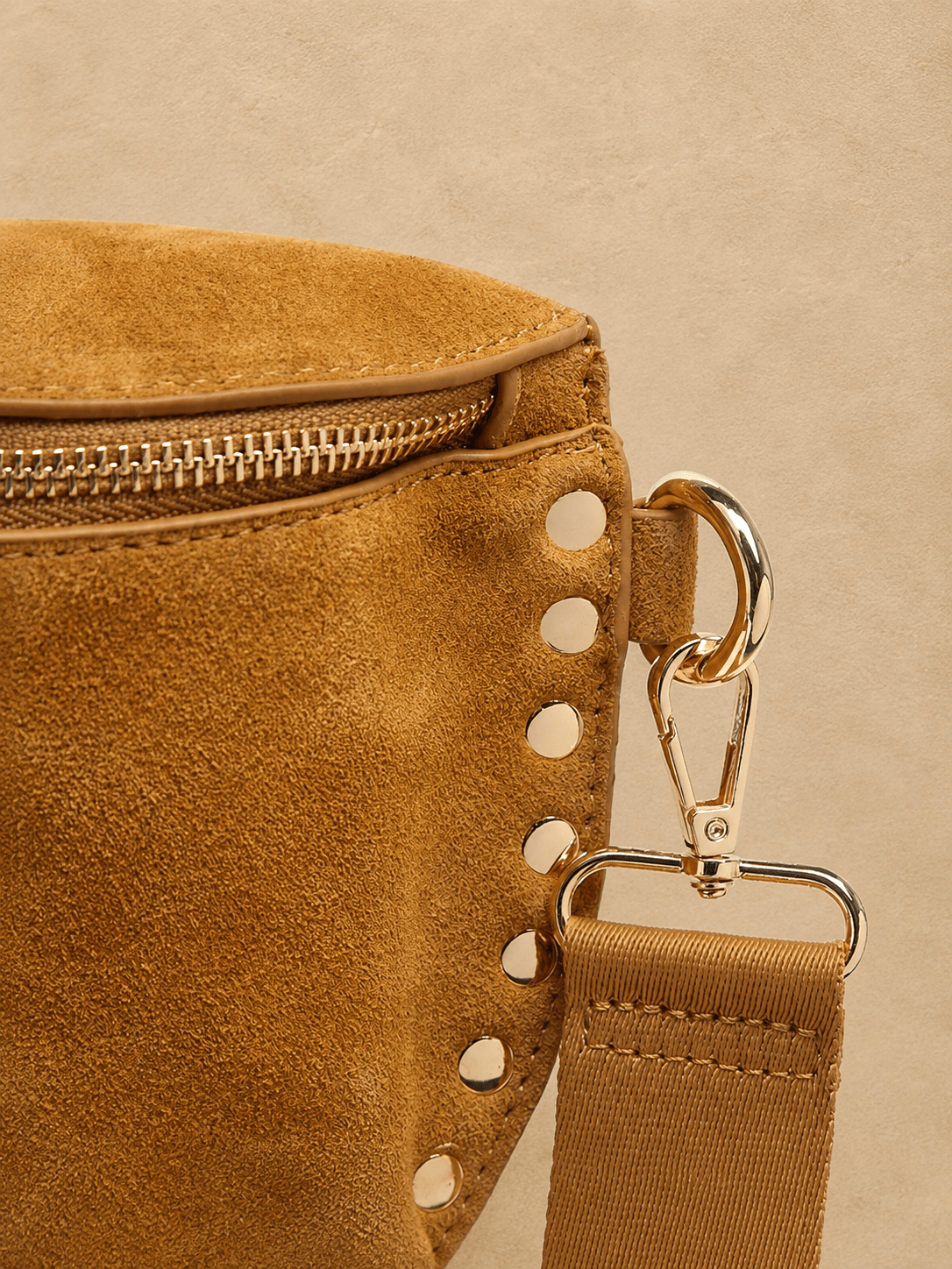 Gizelle Suede Belt Bag - TAN - willows clothing Crossbody