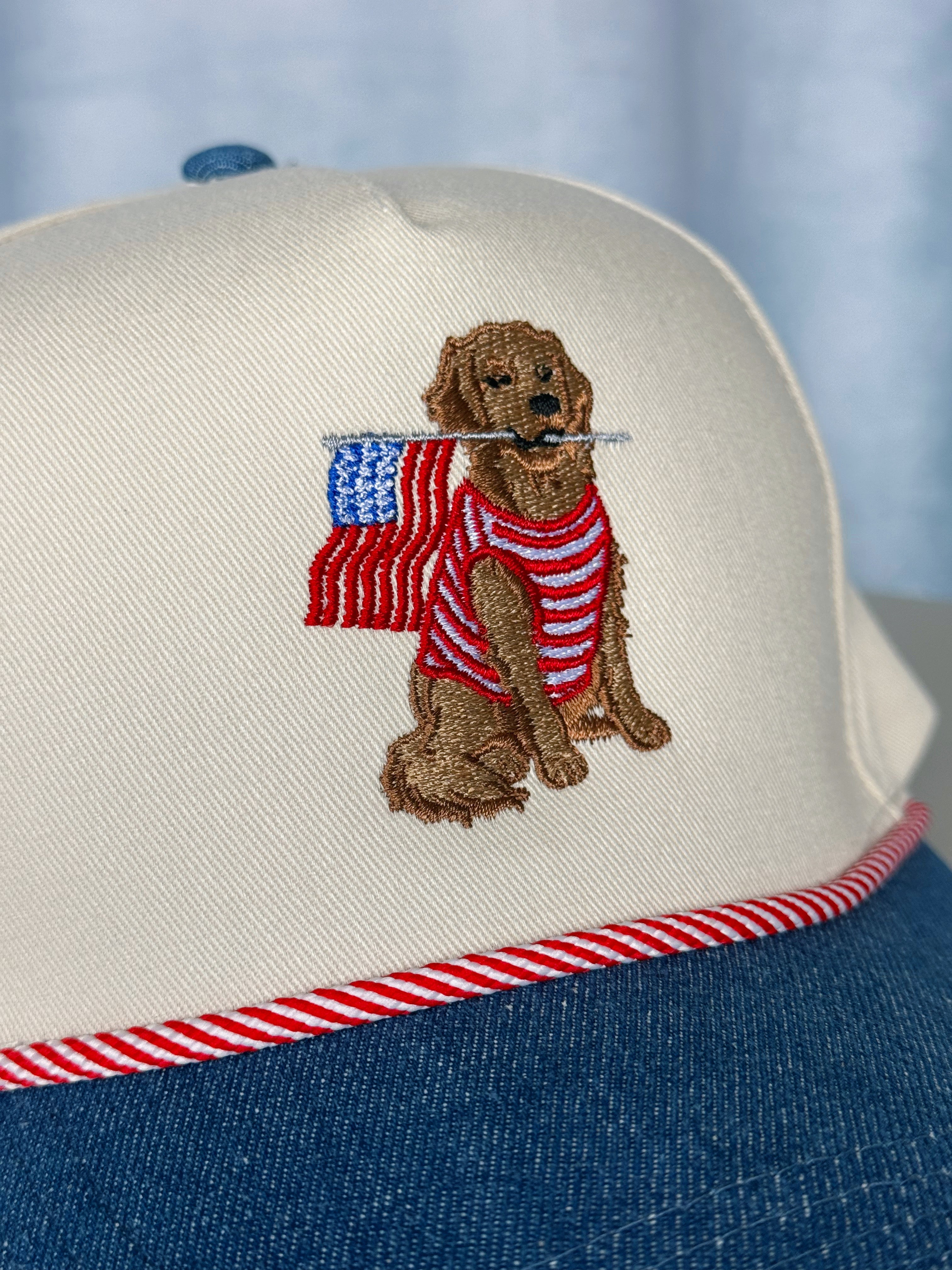 Golden Retriever Hat - DARK DENIM - willows clothing HAT
