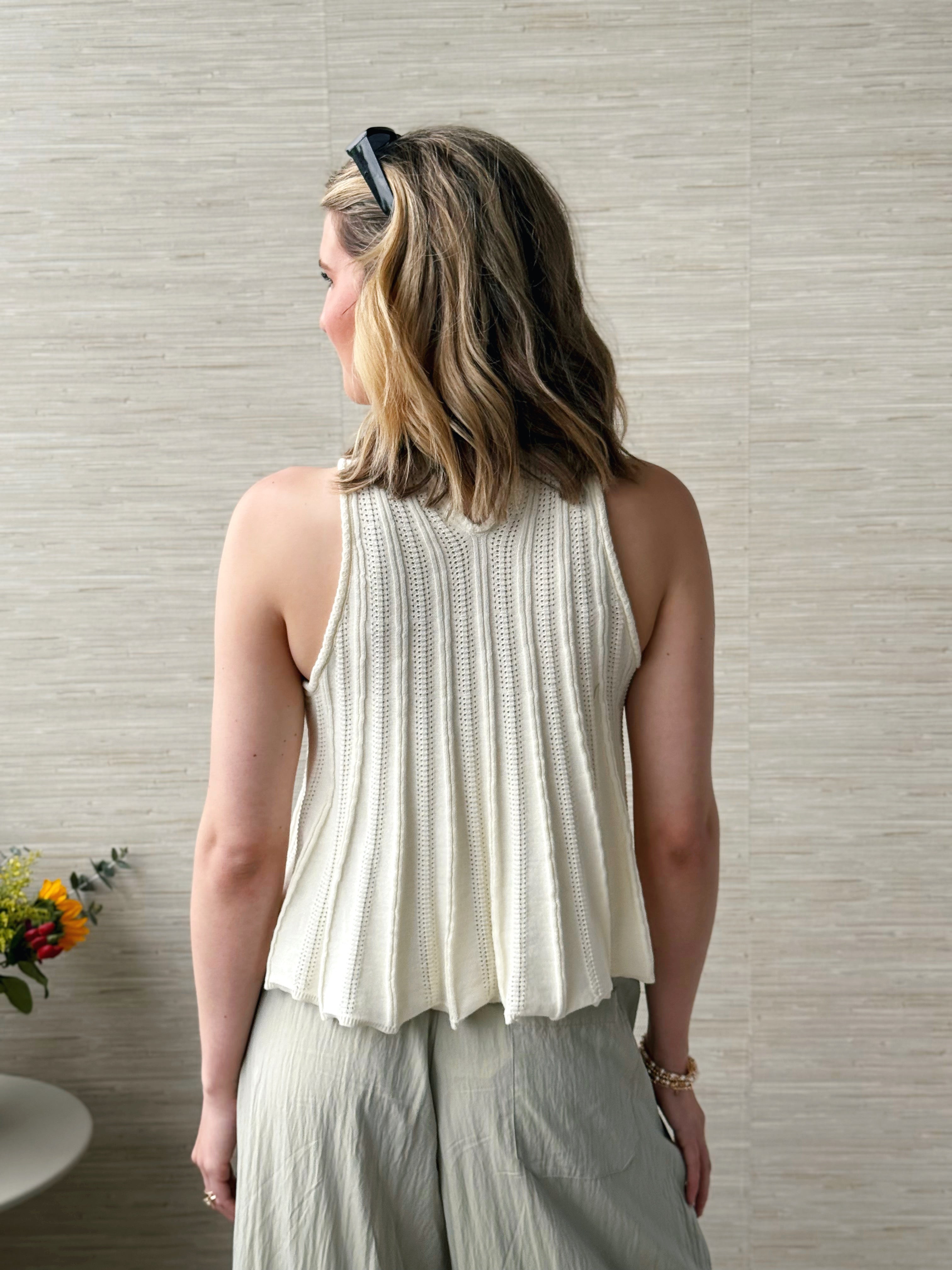 Greta Tank - CREAM - willows clothing TANK