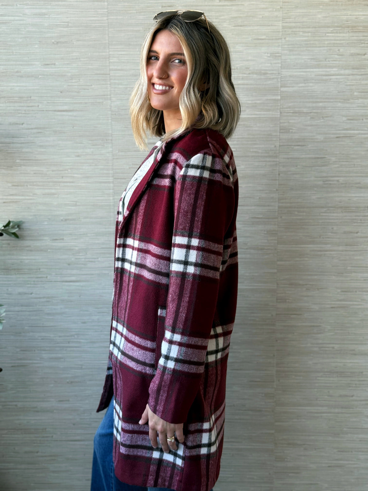 Hallmark Movie Jacket- BURGUNDY - willows clothing JACKET
