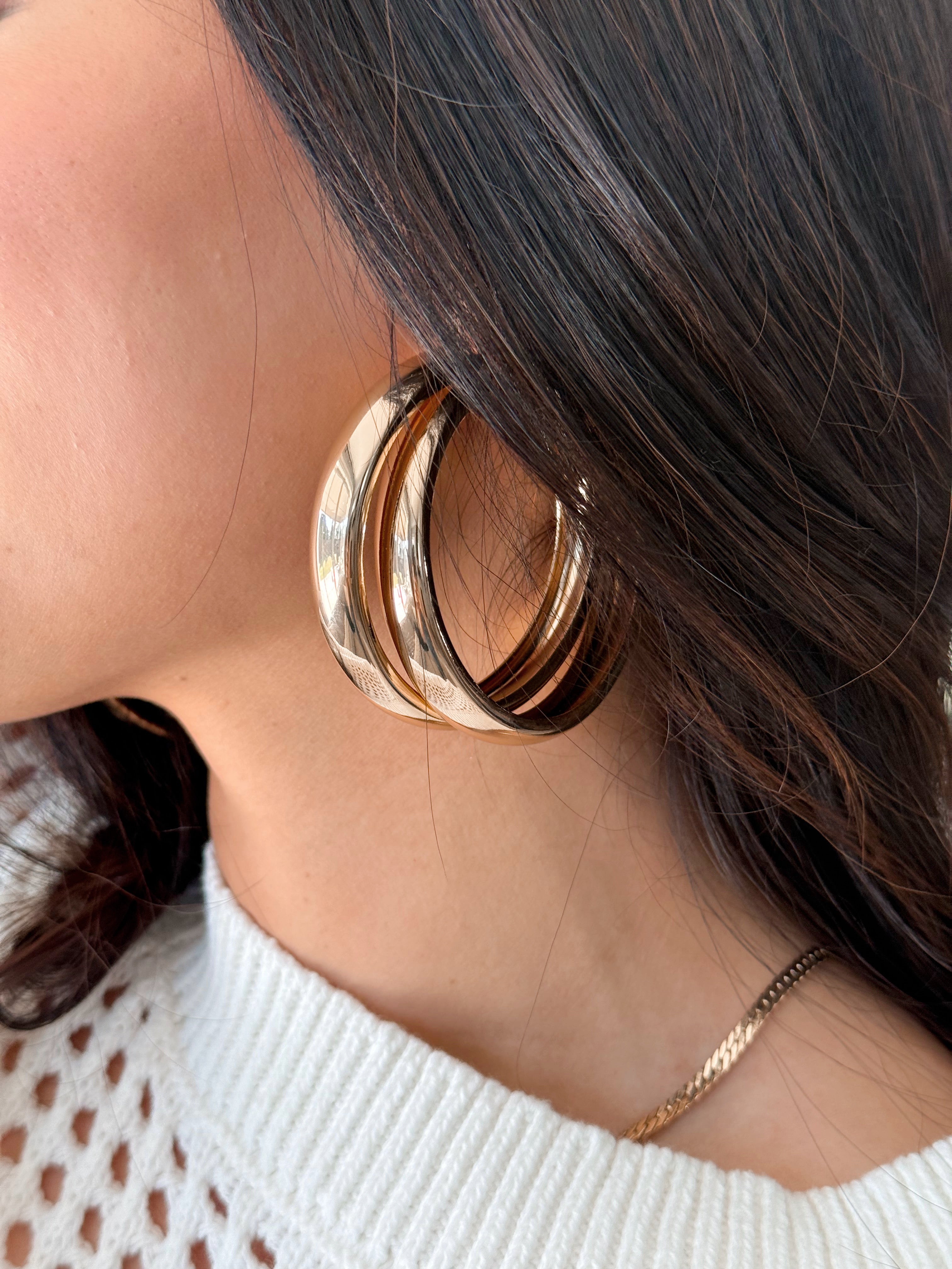 Halo Hoops - GOLD - willows clothing EARRINGS